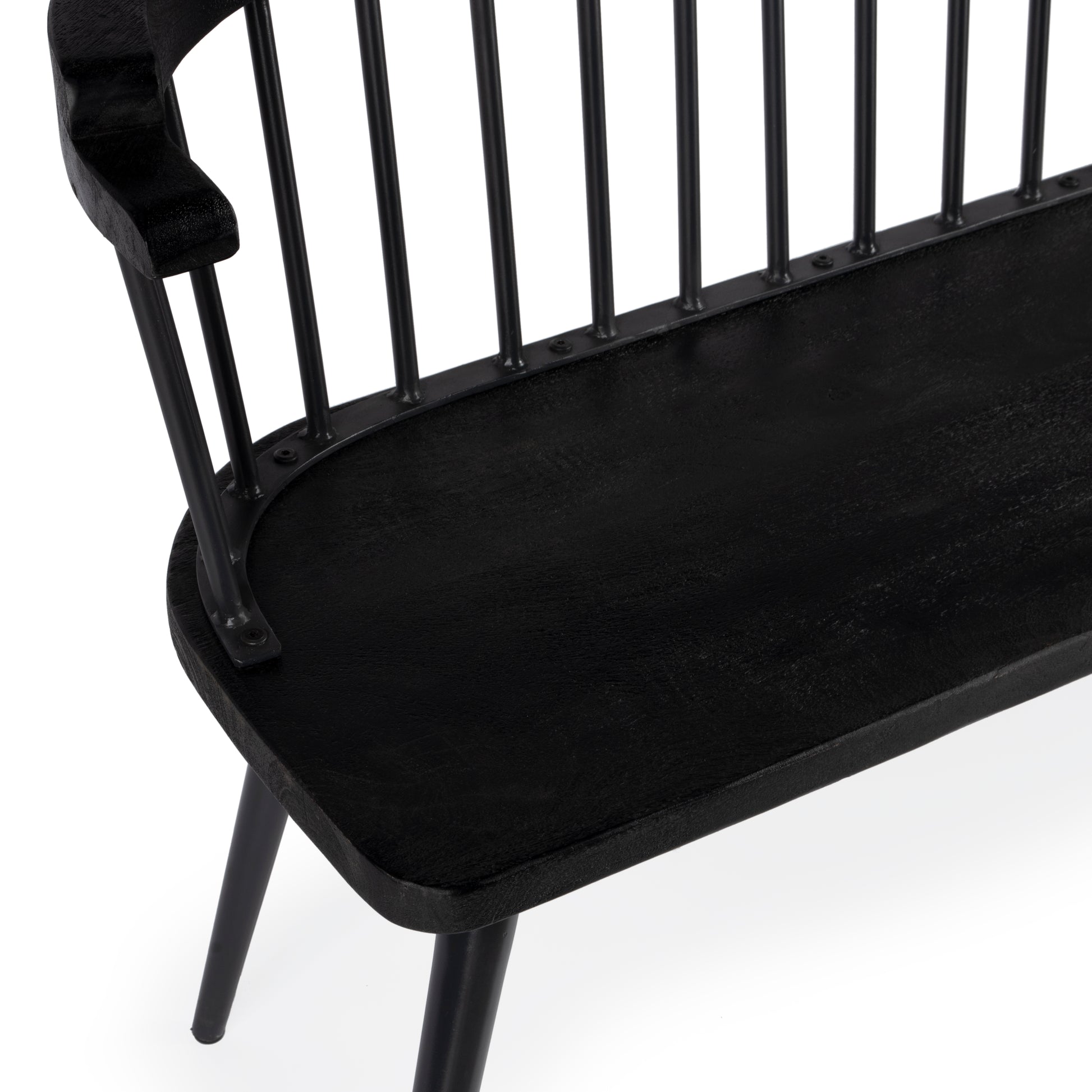 Butler Specialty Company Tempe 51.25 in. W Rectangular Wood Spindle Back Accent Bench, Black