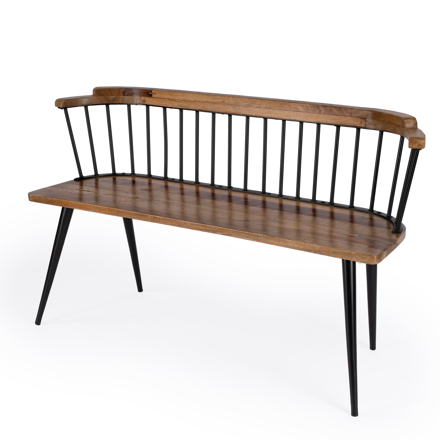 Butler Specialty Company Tempe 51.25 in. W Rectangular Wood Spindle Back Accent Bench, Medium Brown
