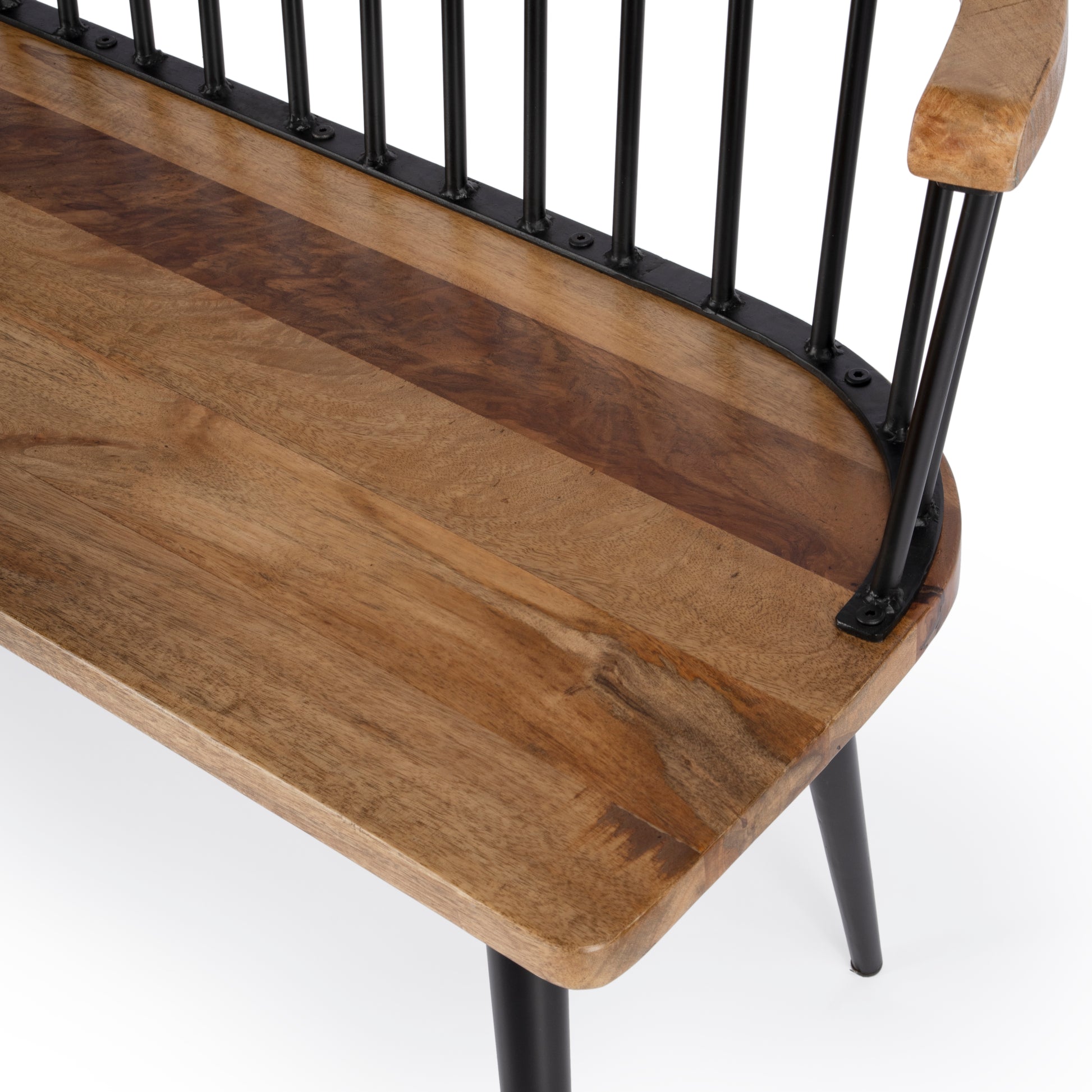 Butler Specialty Company Tempe 51.25 in. W Rectangular Wood Spindle Back Accent Bench, Medium Brown