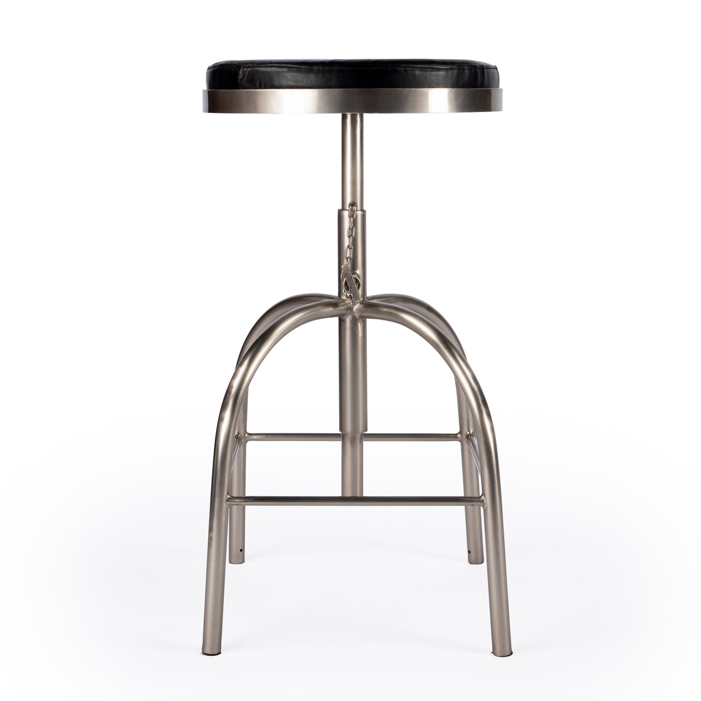 Clyde Leather 25" Adjustable Bar Stool in Black 5617034