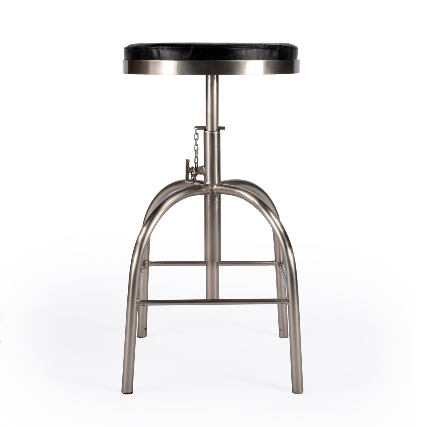Clyde Leather 25" Adjustable Bar Stool in Black 5617034