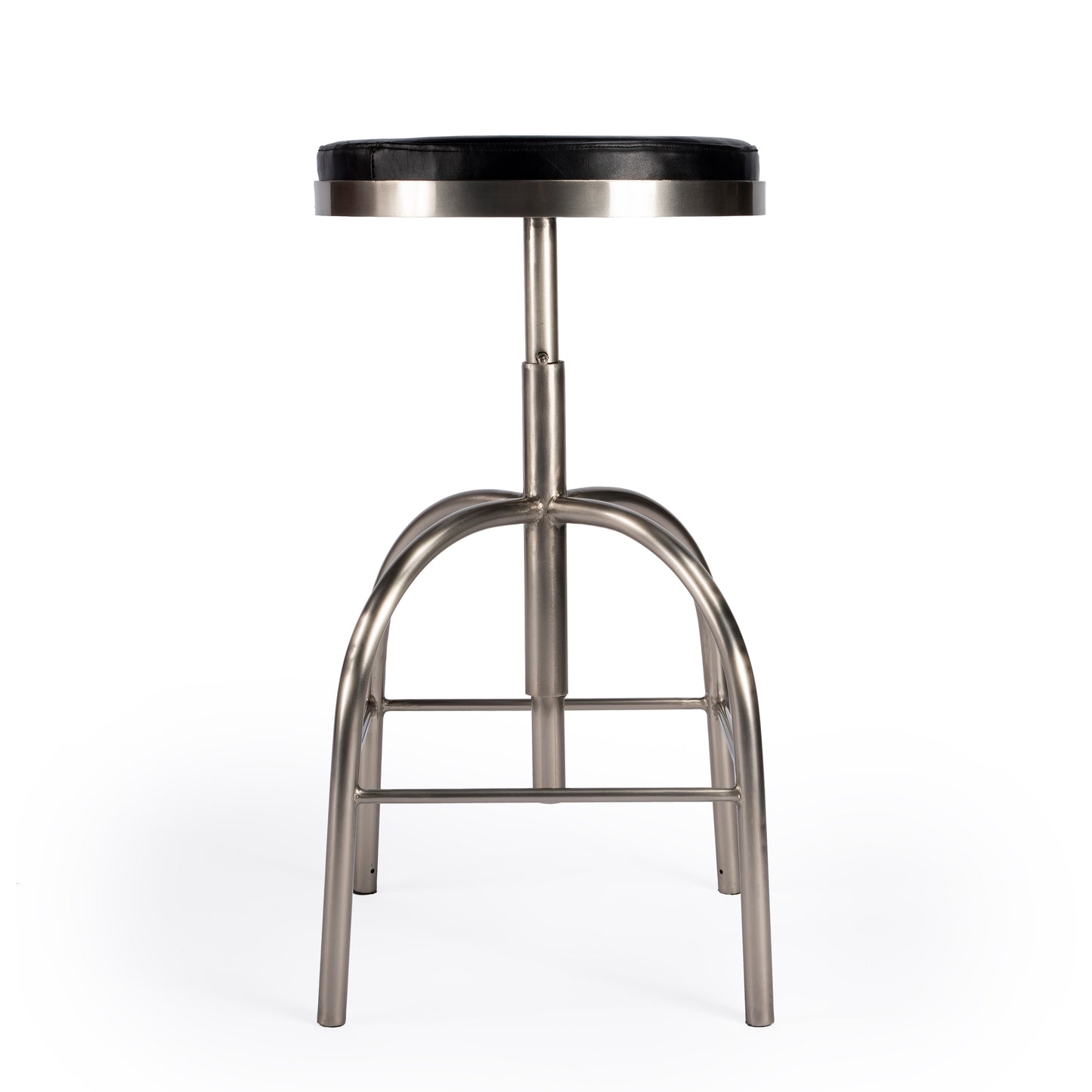Clyde Leather 25" Adjustable Bar Stool in Black 5617034