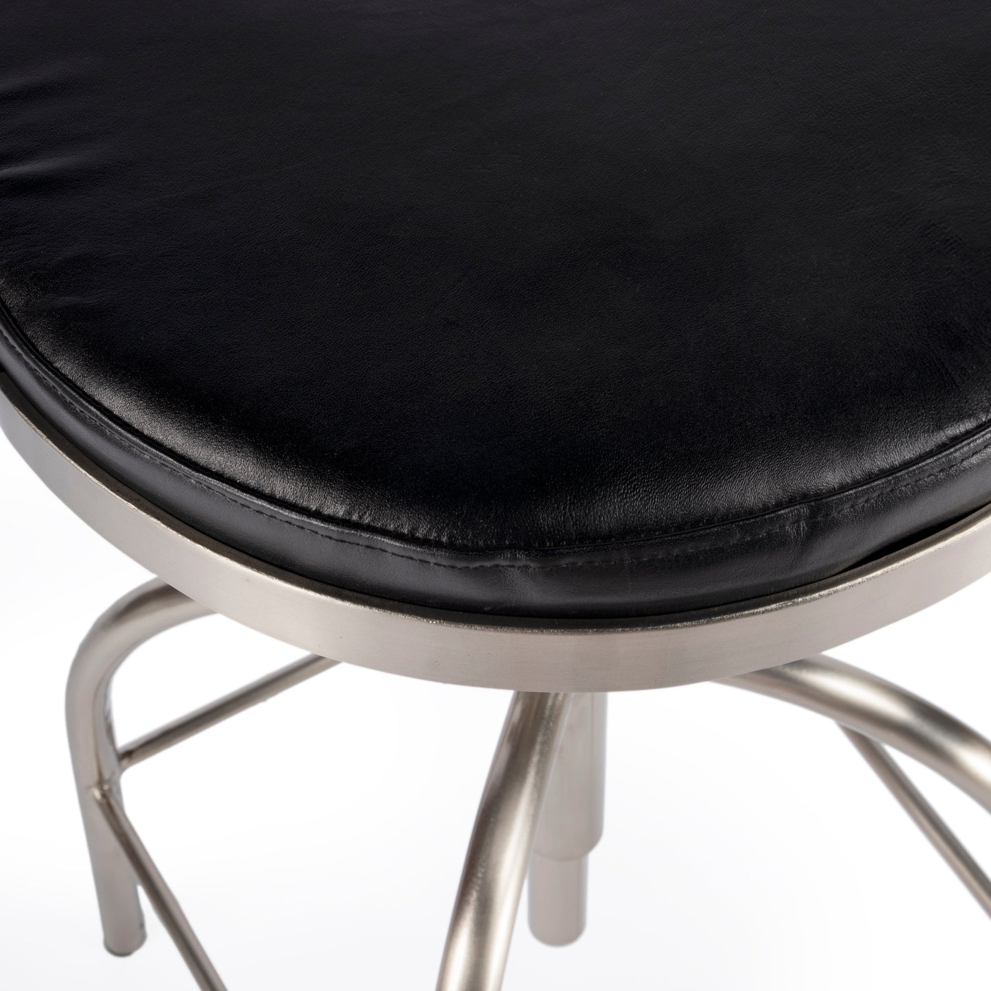Clyde Leather 25" Adjustable Bar Stool in Black 5617034