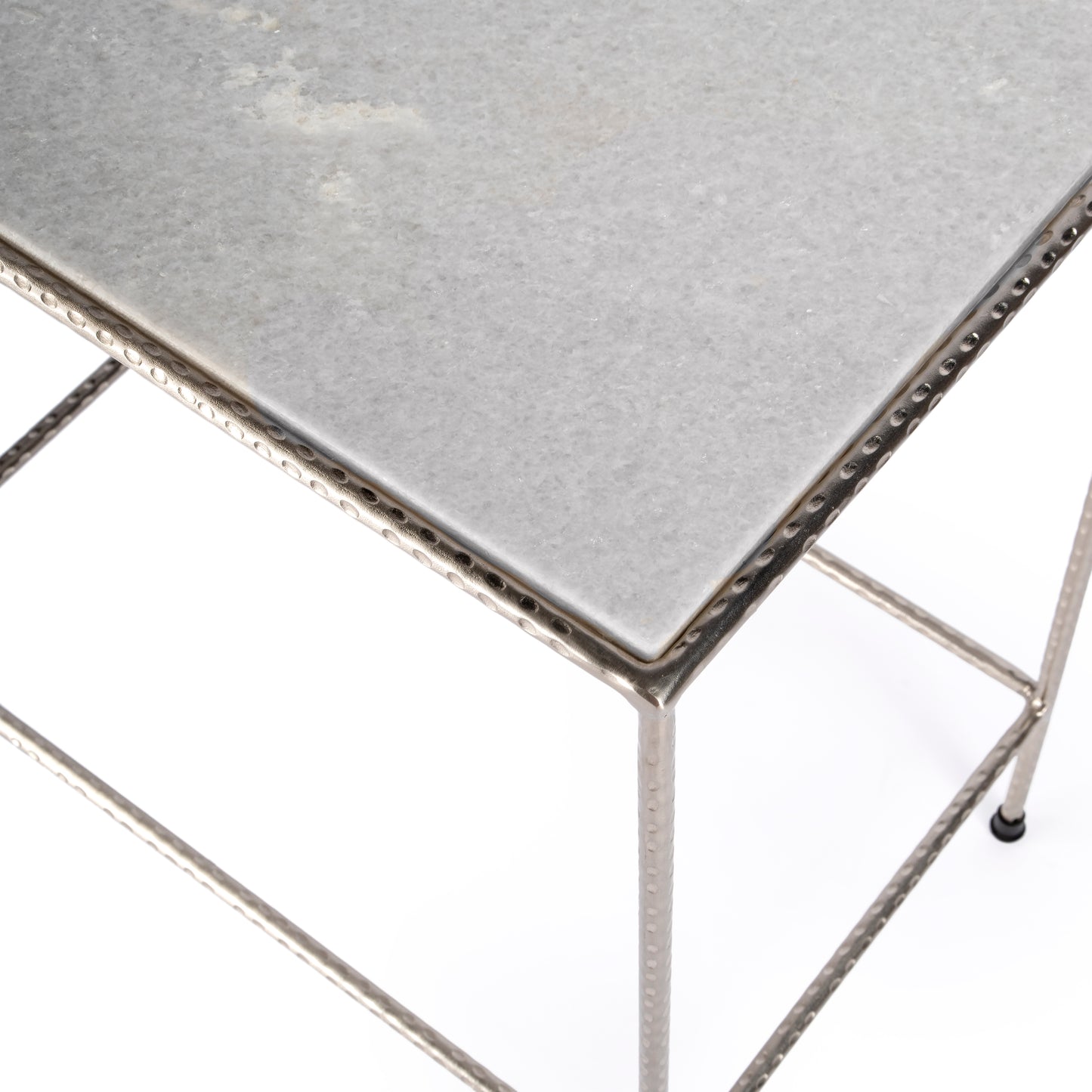 Isa Marble End Table in White 5620220