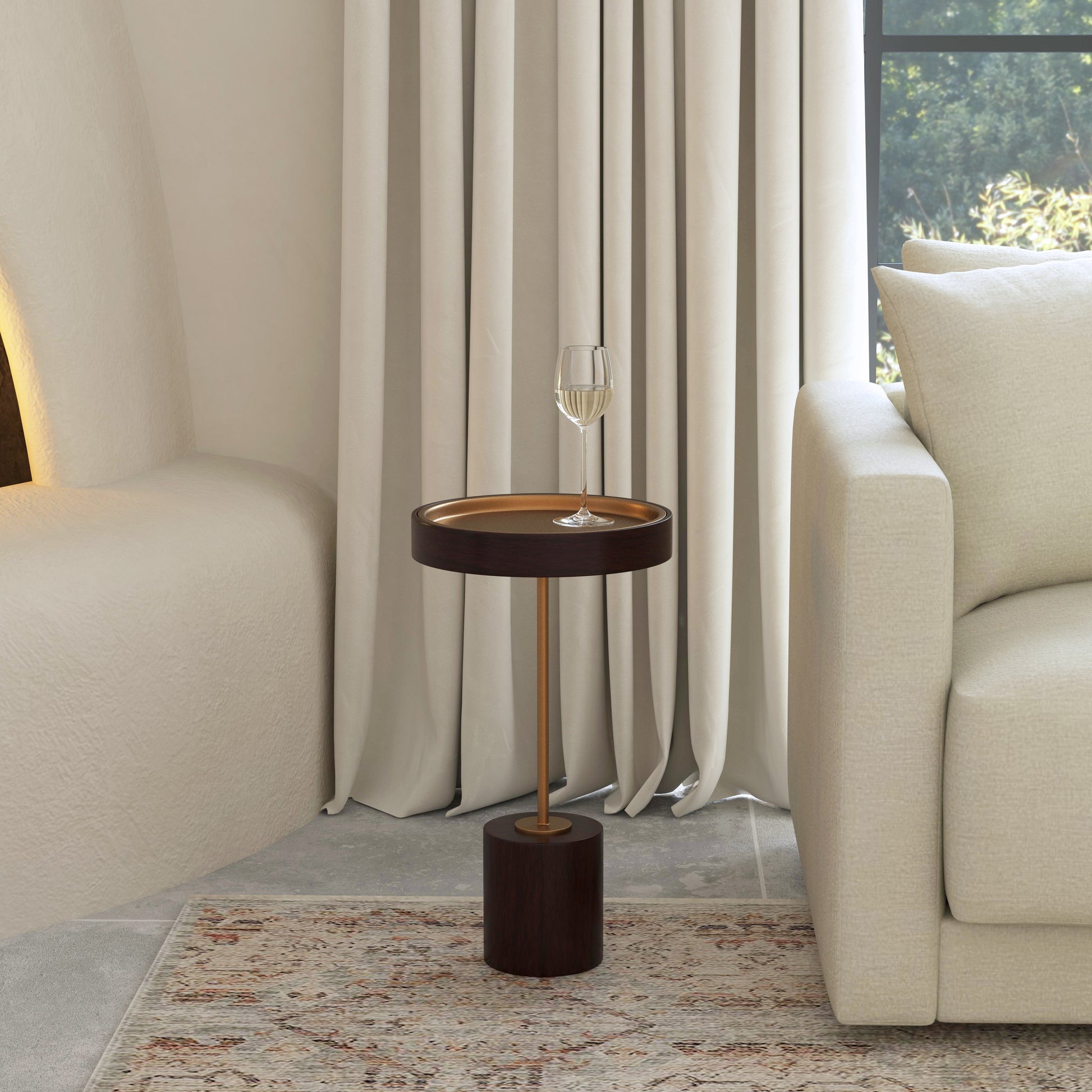 Butler Specialty Company Shen 12 in. W Round Pedestal Side Table, Multi
