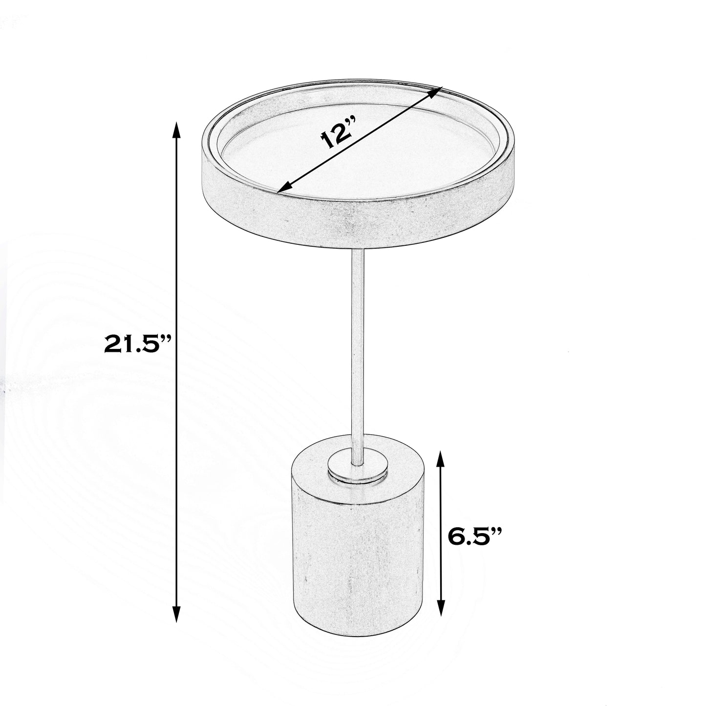 Butler Specialty Company Shen 12 in. W Round Pedestal Side Table, Multi