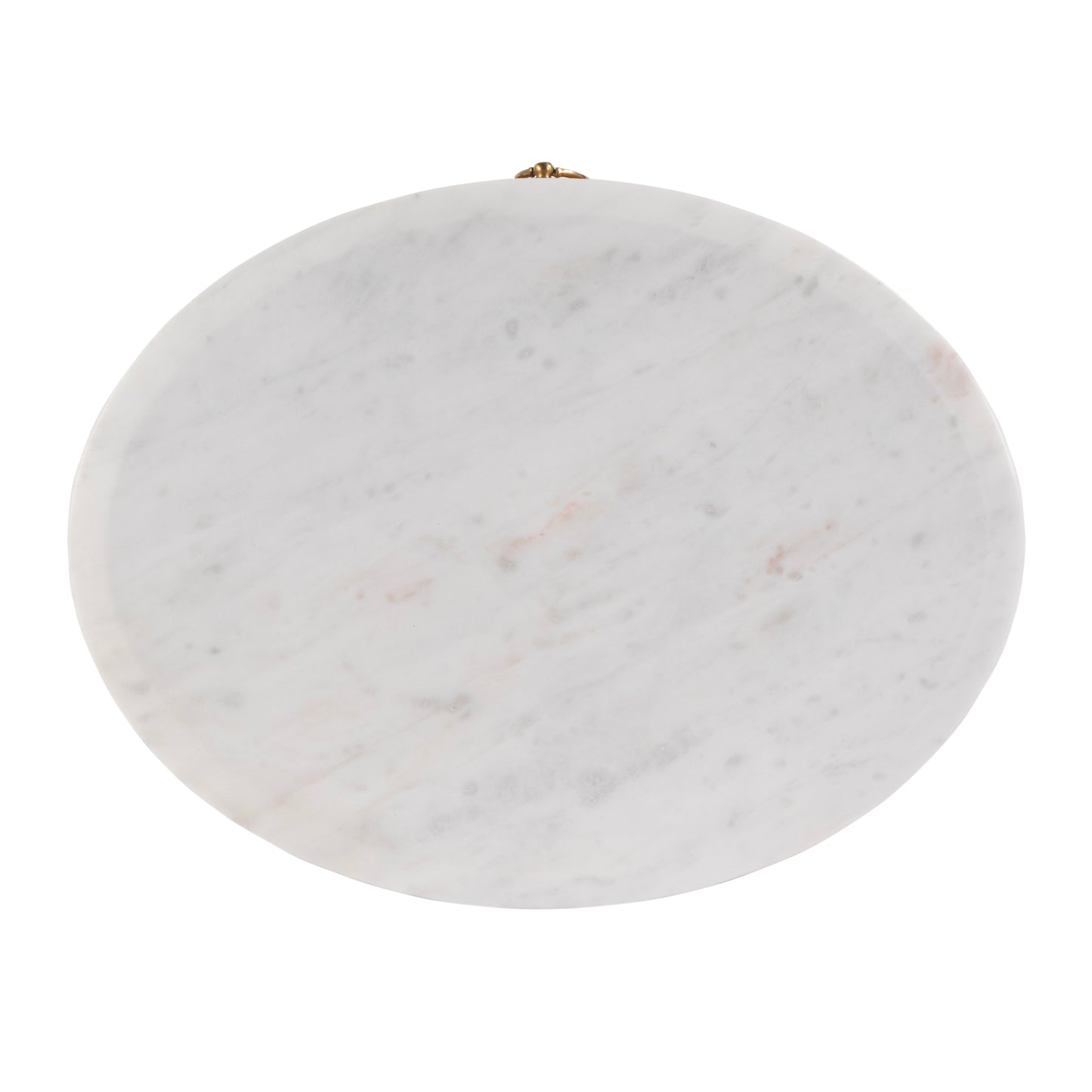 Butler Specialty Company Ellen 18.25 in. W Oval Marble and Wood 1 Drawer Nightstand, Natural