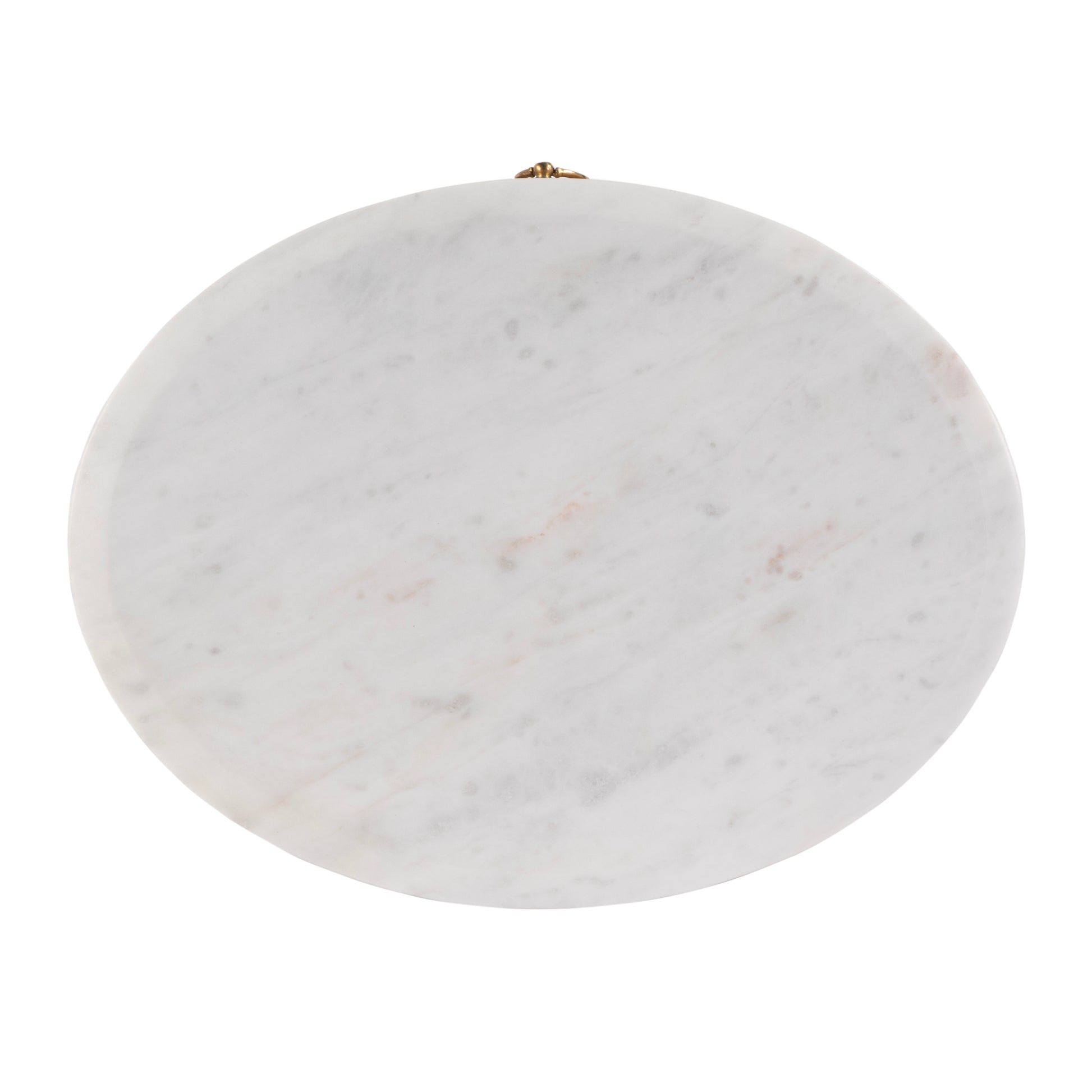 Butler Specialty Company Ellen 18.25 in. W Oval Marble and Wood 1 Drawer Nightstand, Natural