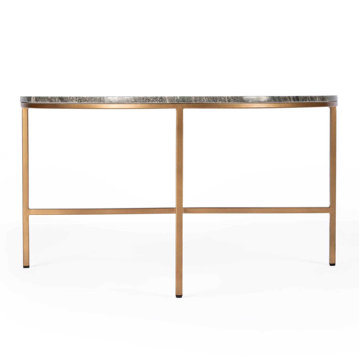 Grafton Marble Round Coffee Table in Gold,Gray 5628025