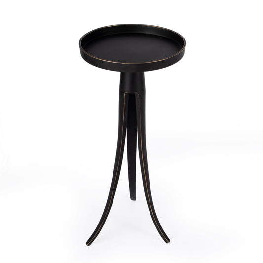 Butler Specialty Company Monique 12 in. W Round Metal Pedestal Side Table, Black