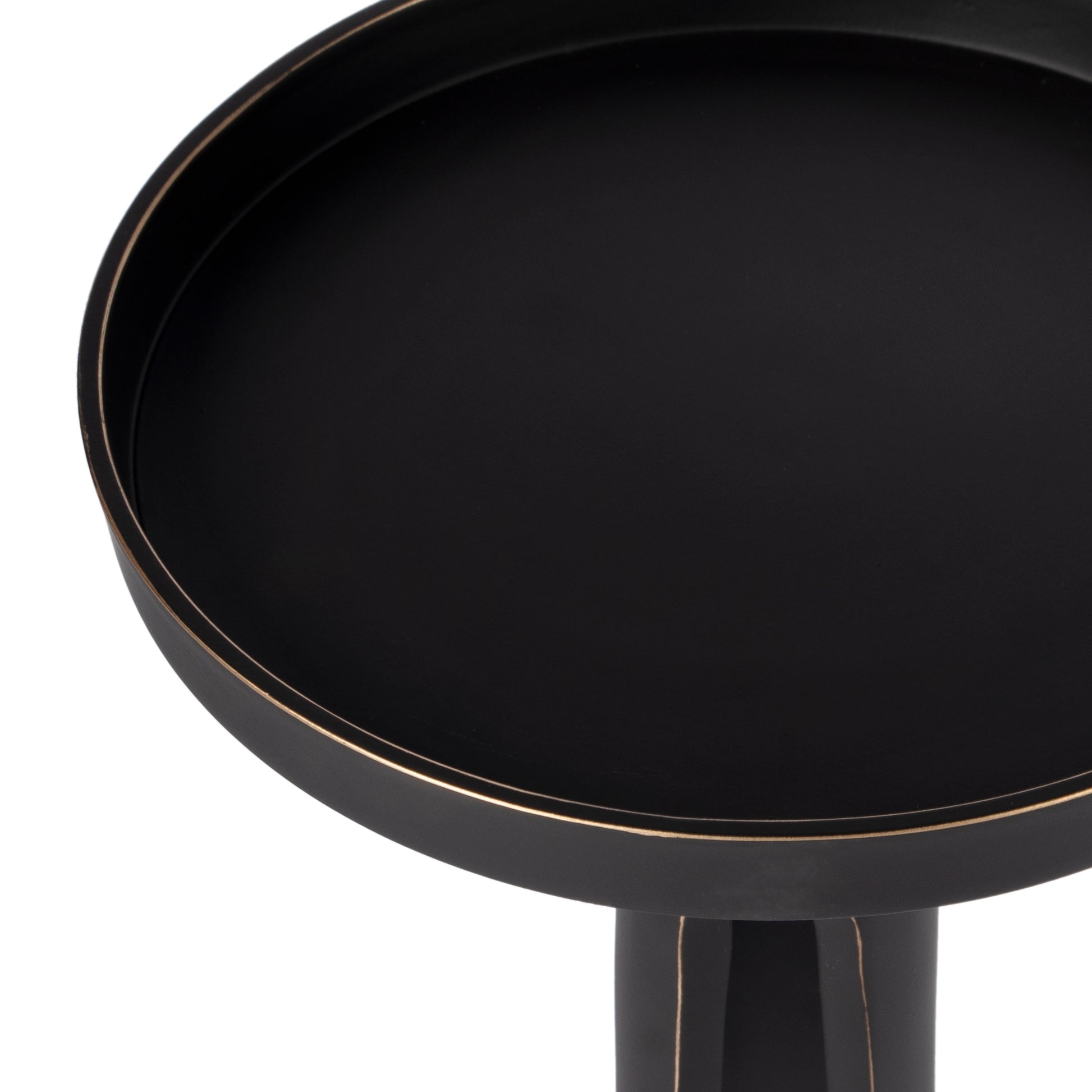 Butler Specialty Company Monique 12 in. W Round Metal Pedestal Side Table, Black