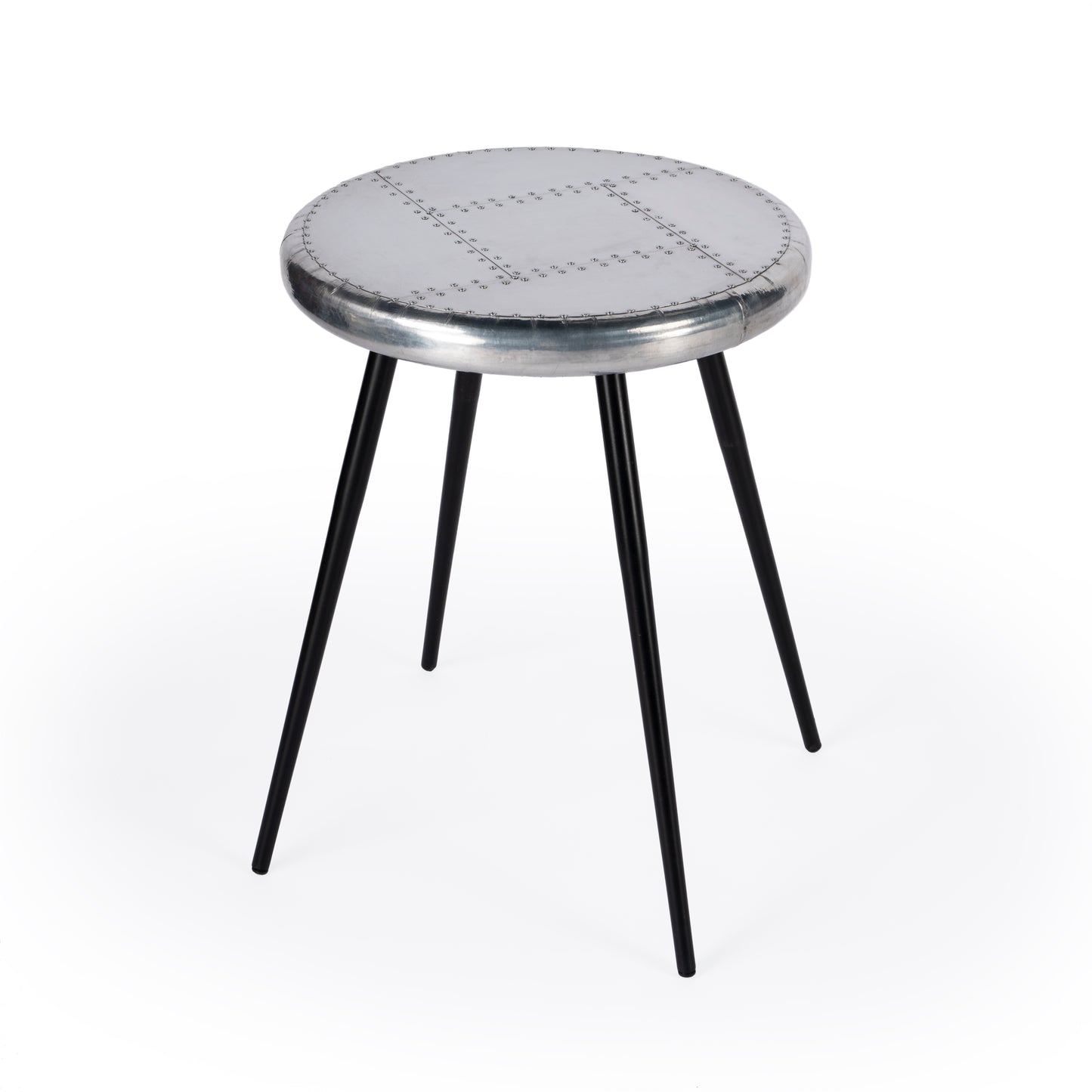 Midway Aviator Metal Side Table in Silver  5639330
