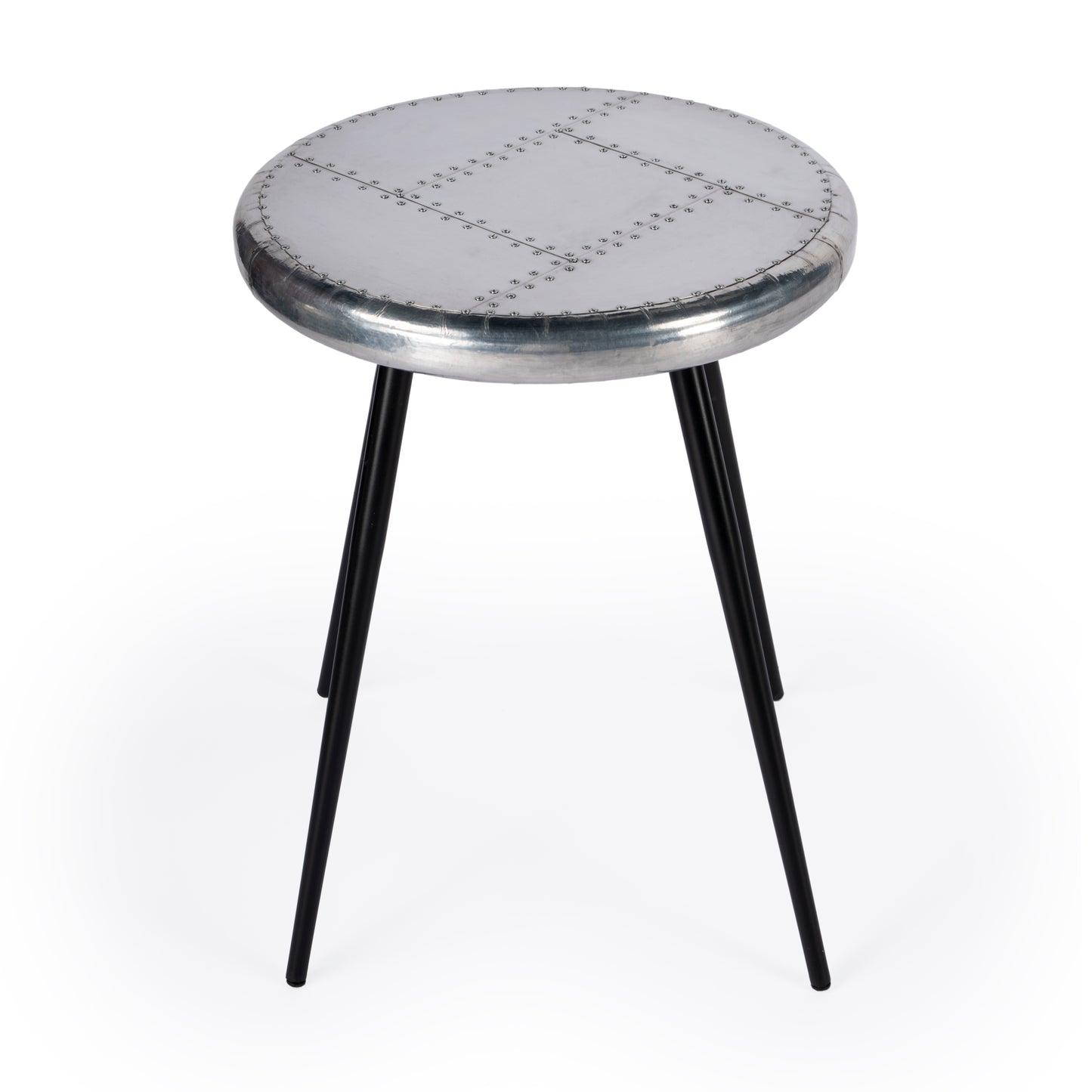 Midway Aviator Metal Side Table in Silver  5639330