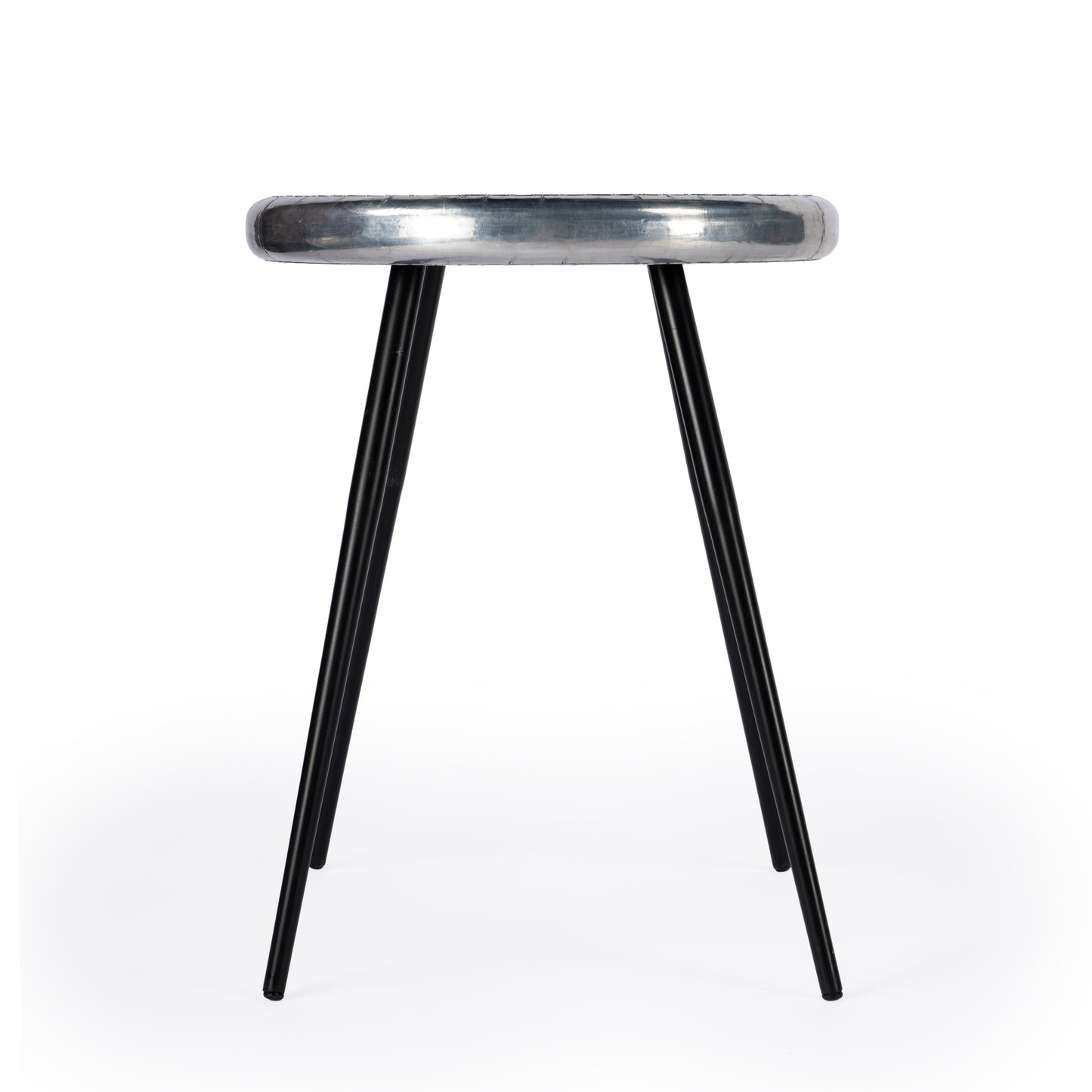 Midway Aviator Metal Side Table in Silver  5639330