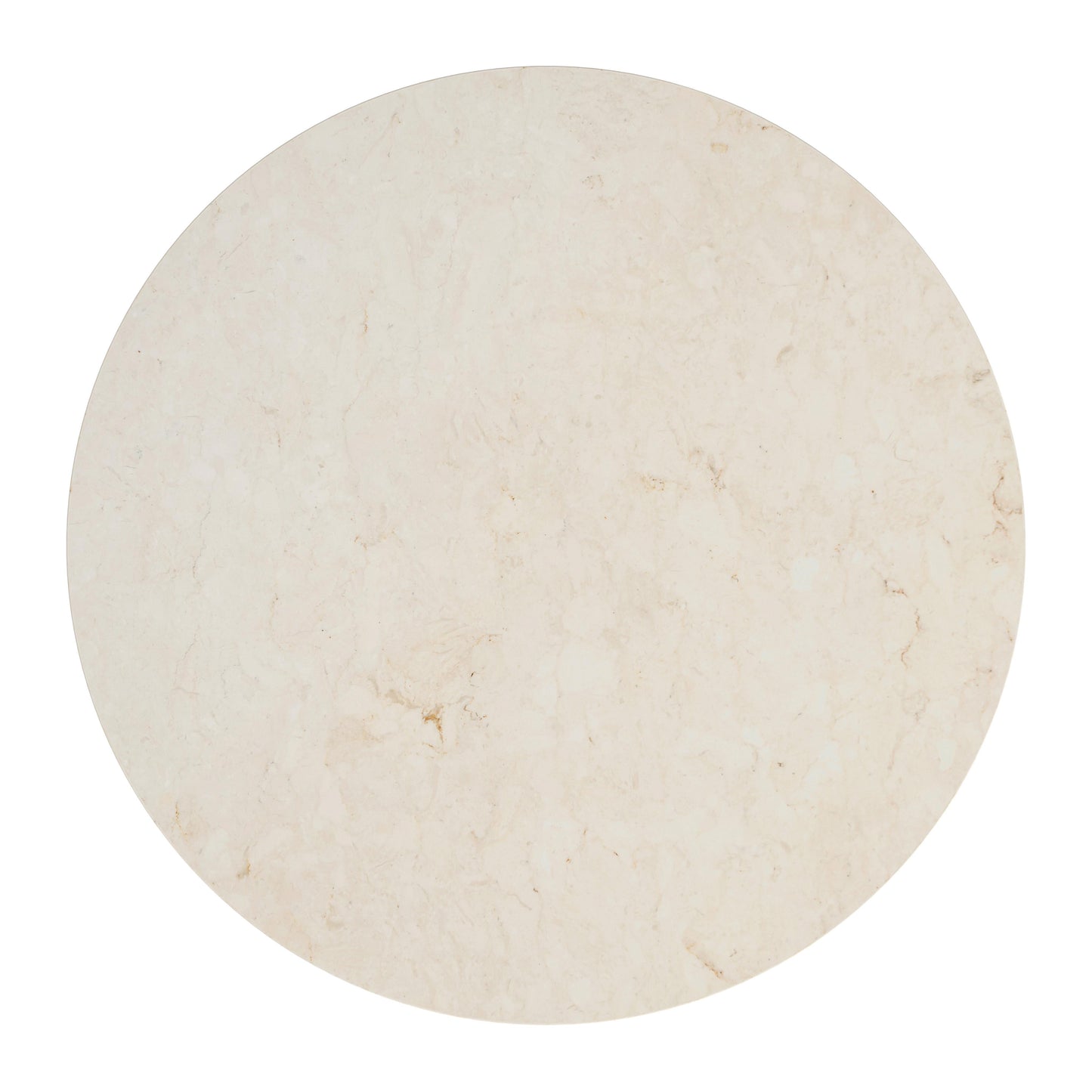 Danielle 44" Round Pedestal Marble top Dining Table in Tan/Beige 5644415