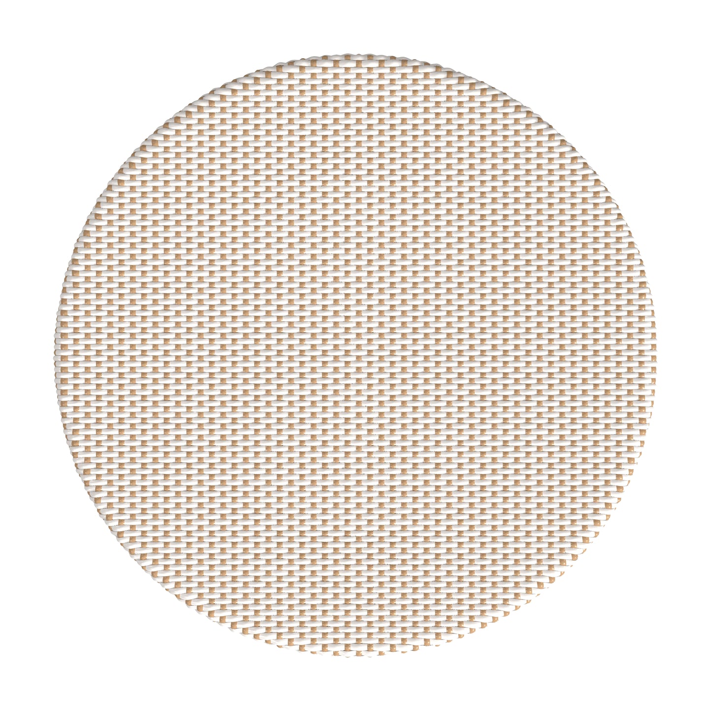 Tobias Outdoor Rattan Round Bistro Table in Beige and White 5646433
