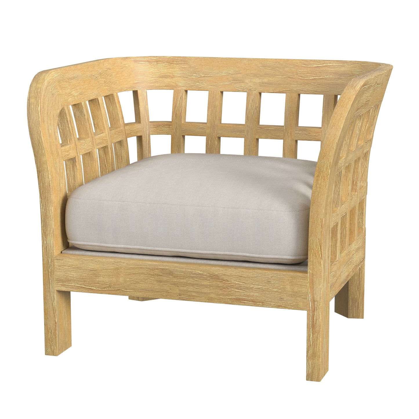 Monhegan Teak Outdoor Lounge Chair in Light Brown 5652436