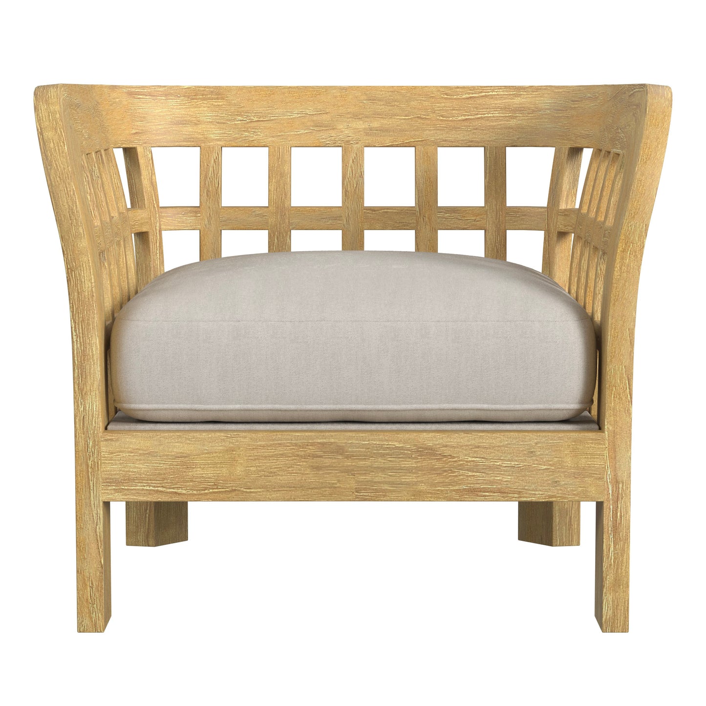 Monhegan Teak Outdoor Lounge Chair in Light Brown 5652436