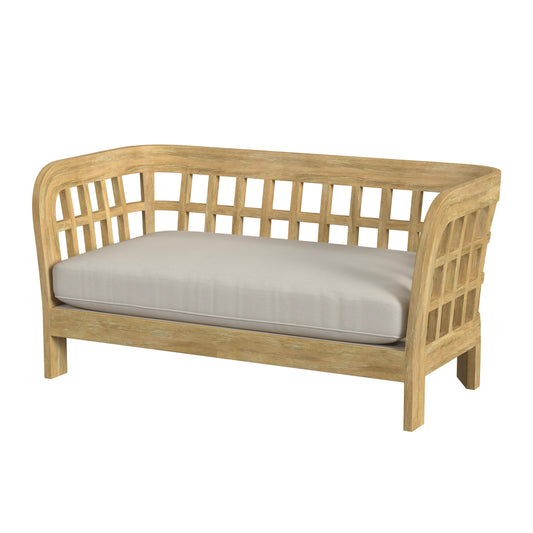 Butler Specialty Company Monhegan Outdoor 53 in. W Teak Wood Loveseat, Light Brown