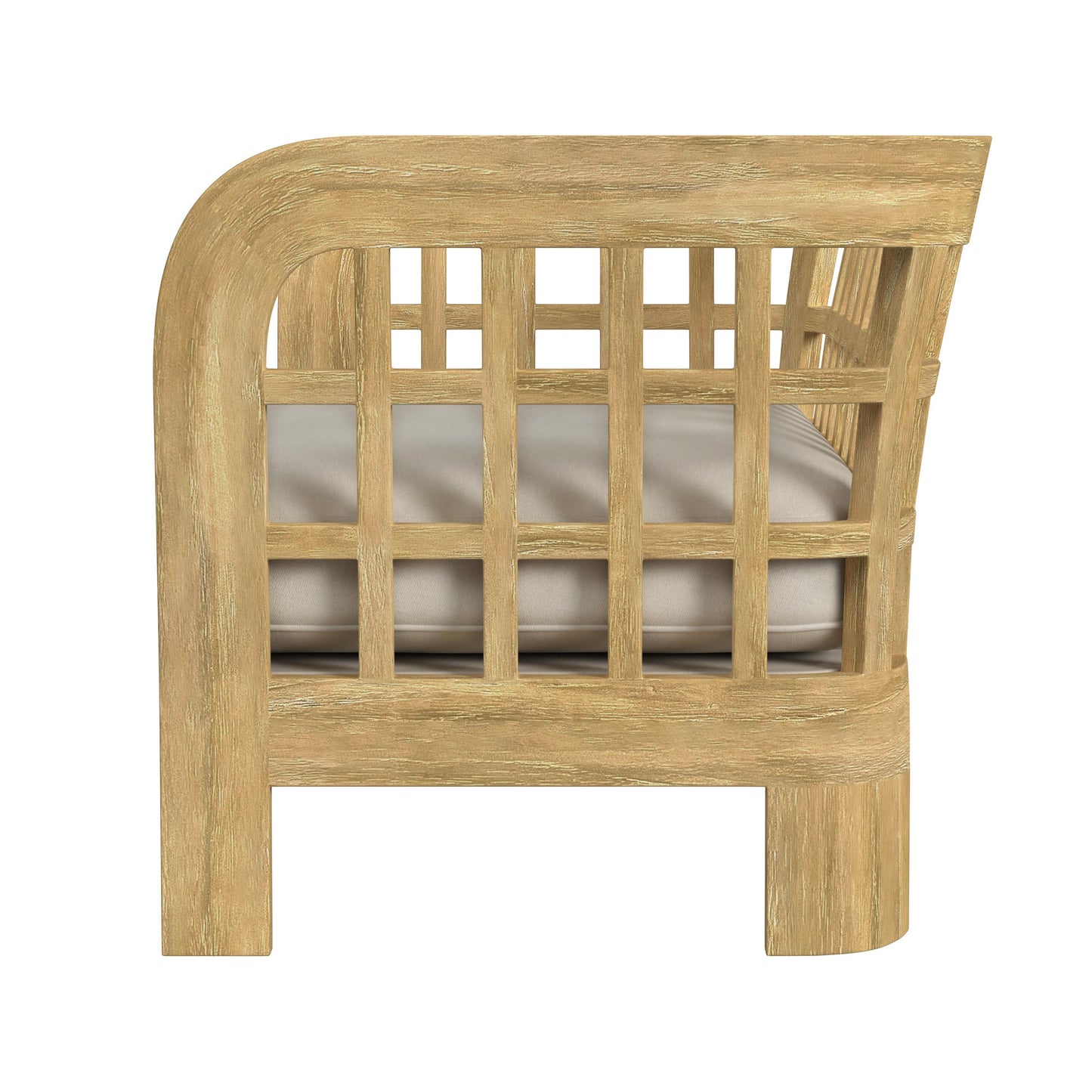 Butler Specialty Company Monhegan Outdoor 53 in. W Teak Wood Loveseat, Light Brown