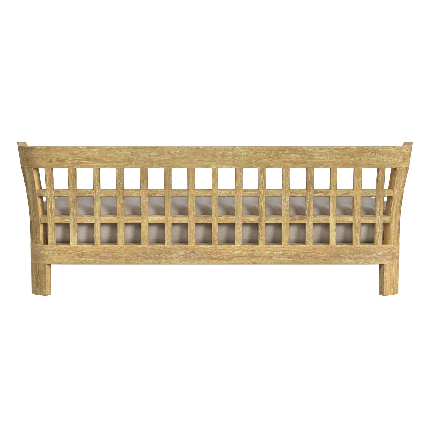 Butler Specialty Company Monhegan Outdoor 84 in. W Teak Wood Sofa, Light Brown