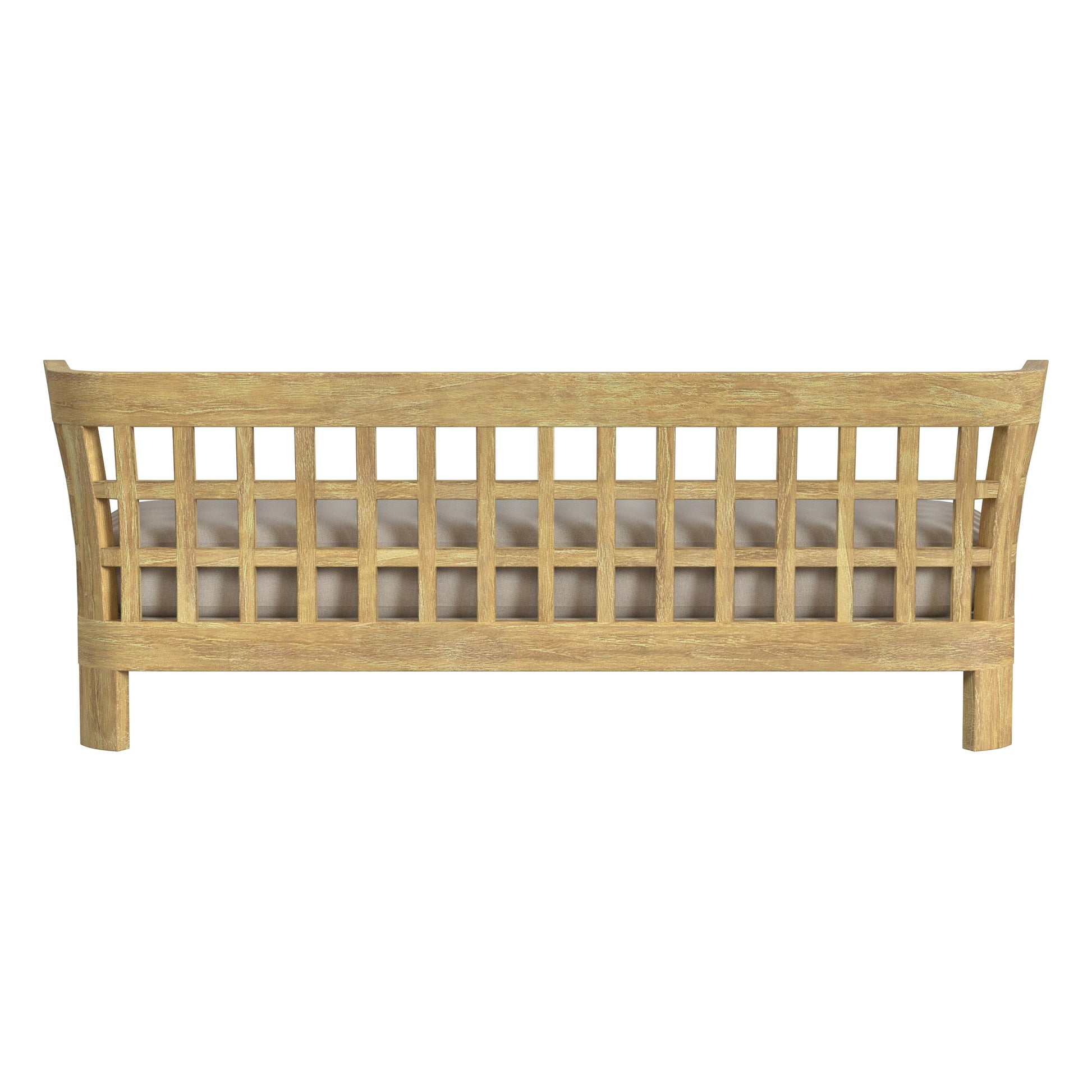 Butler Specialty Company Monhegan Outdoor 84 in. W Teak Wood Sofa, Light Brown