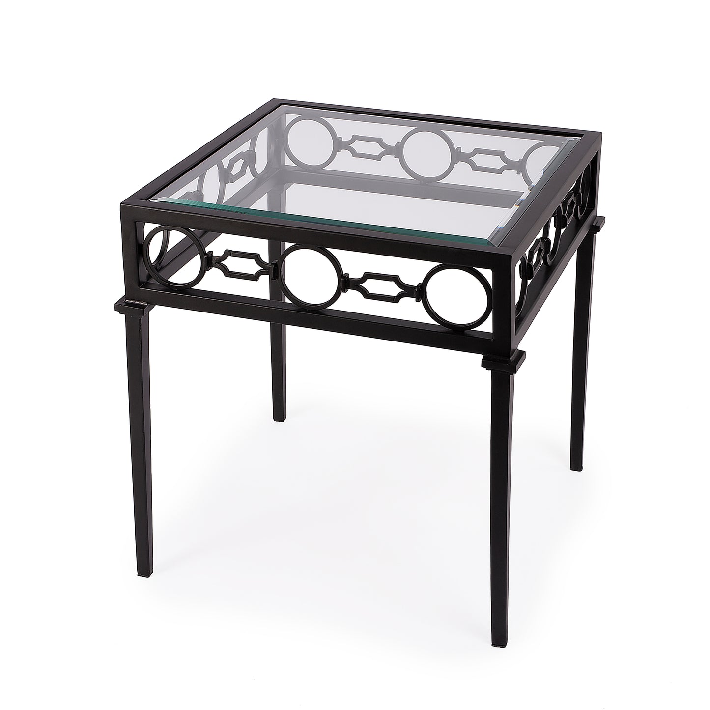 Butler Specialty Company Southport Outdoor 22.25 in. W Iron End Table, Black