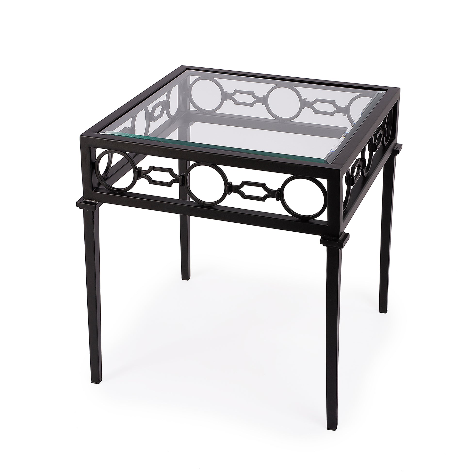 Butler Specialty Company Southport Outdoor 22.25 in. W Iron End Table, Black