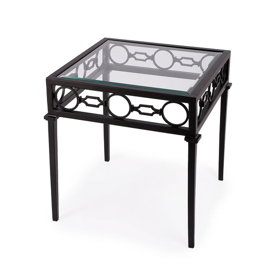 Butler Specialty Company Southport Outdoor 22.25 in. W Iron End Table, Black