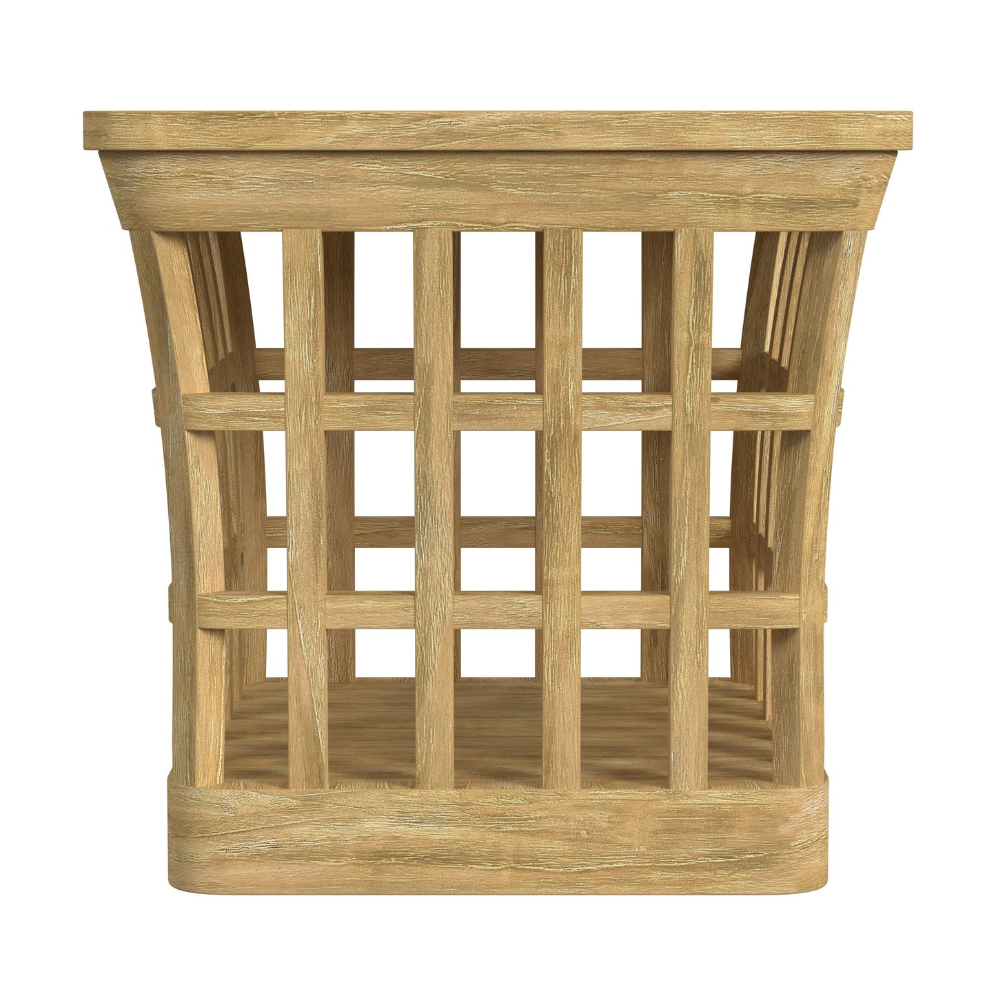 Butler Specialty Company Monhegan Outdoor 25.25 in. W Teak and Marble End Table, Light Brown