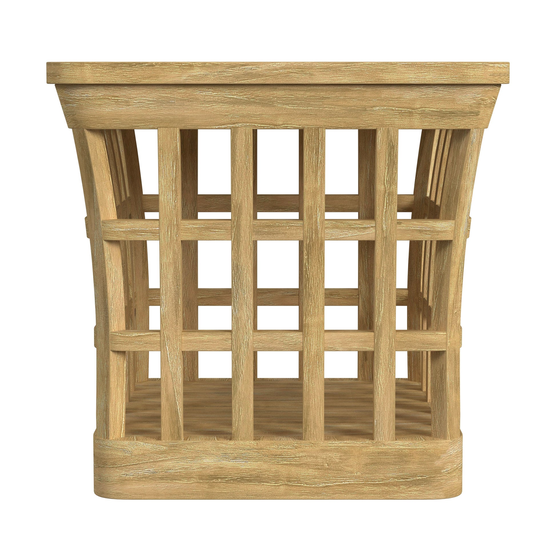Butler Specialty Company Monhegan Outdoor 25.25 in. W Teak and Marble End Table, Light Brown