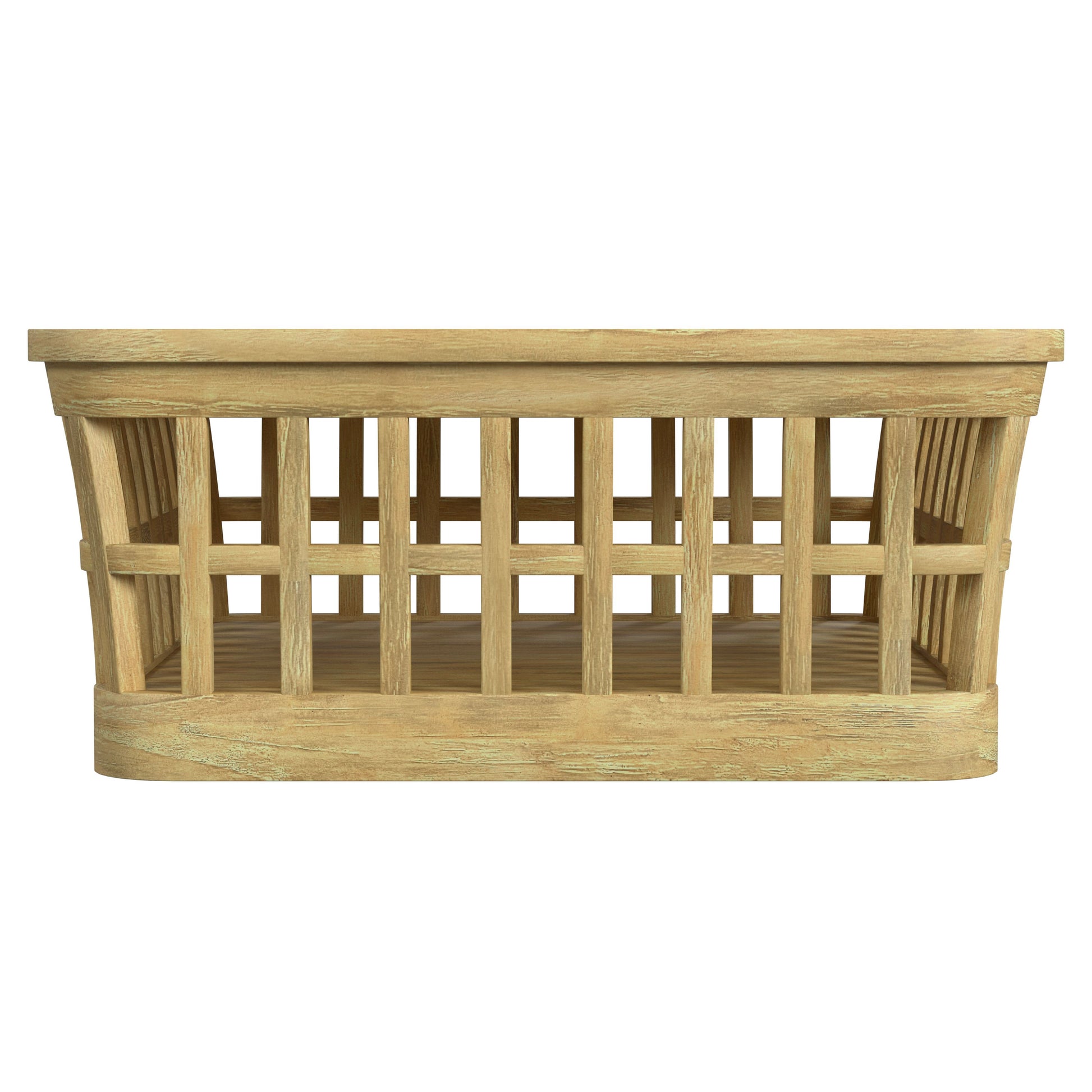 Butler Specialty Company Monhegan Outdoor 42.25 in. W Teak and Marble Coffee Table, Light Brown