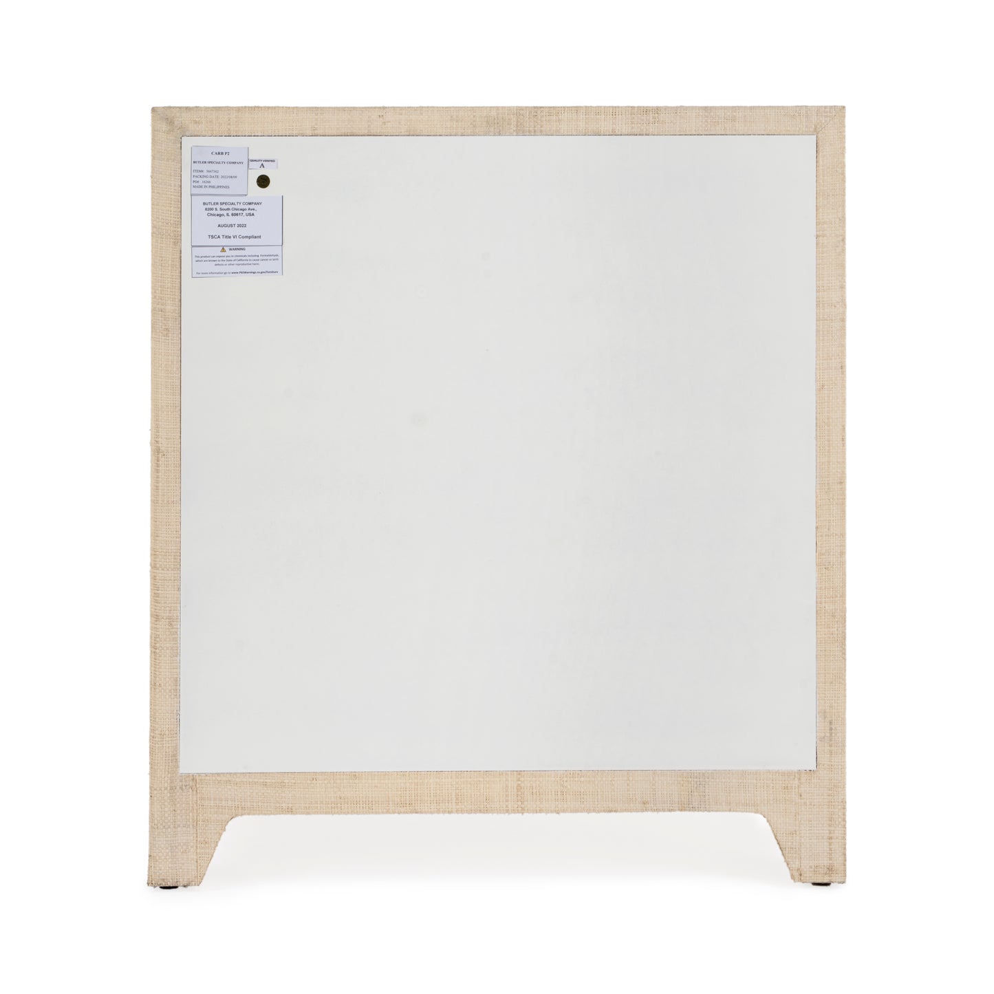 Bar Harbor Raffia 3 Drawer Nightstand in Natural 5667362