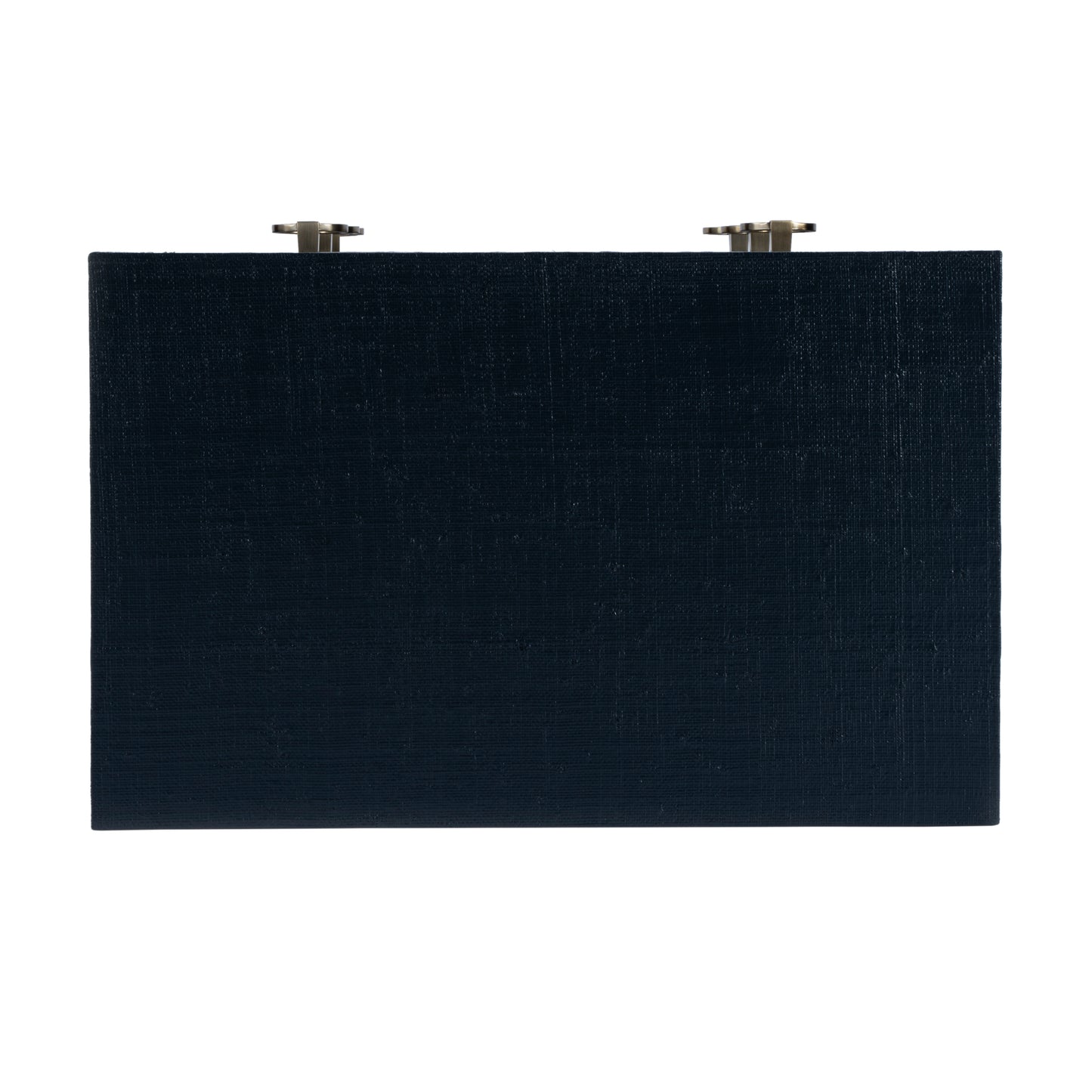 Bar Harbor Raffia 3 Drawer Nightstand in Navy Blue 5667410