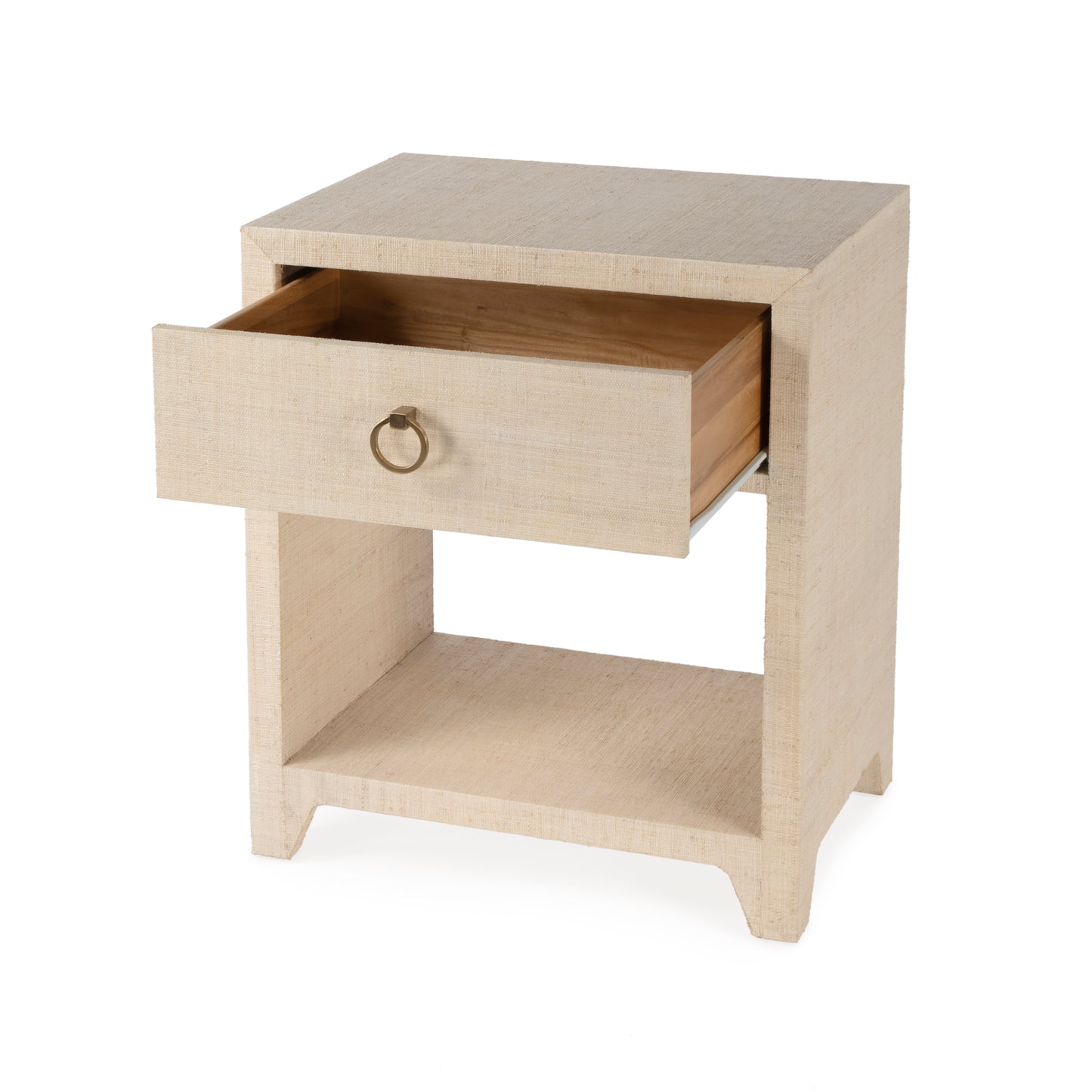 Bar Harbor Raffia 1 Drawer Nightstand in Natural 5669362