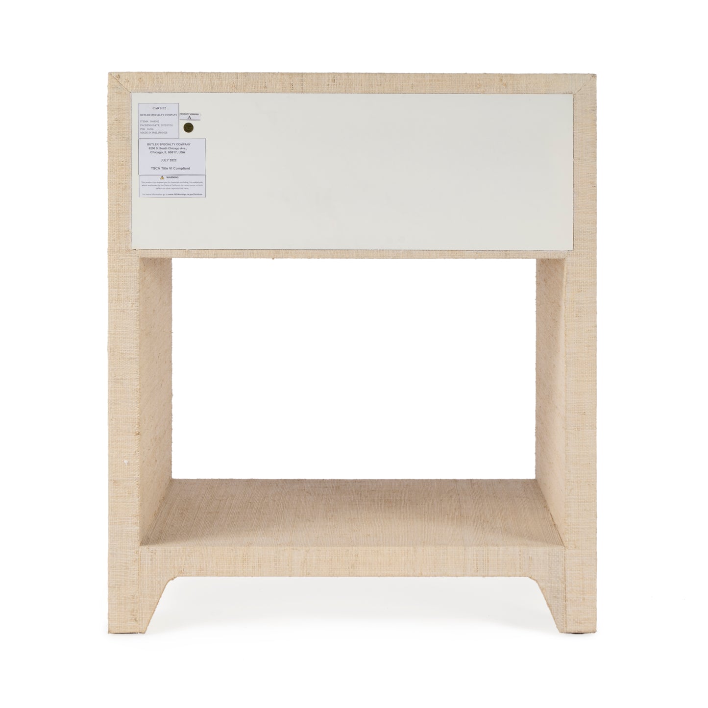 Bar Harbor Raffia 1 Drawer Nightstand in Natural 5669362
