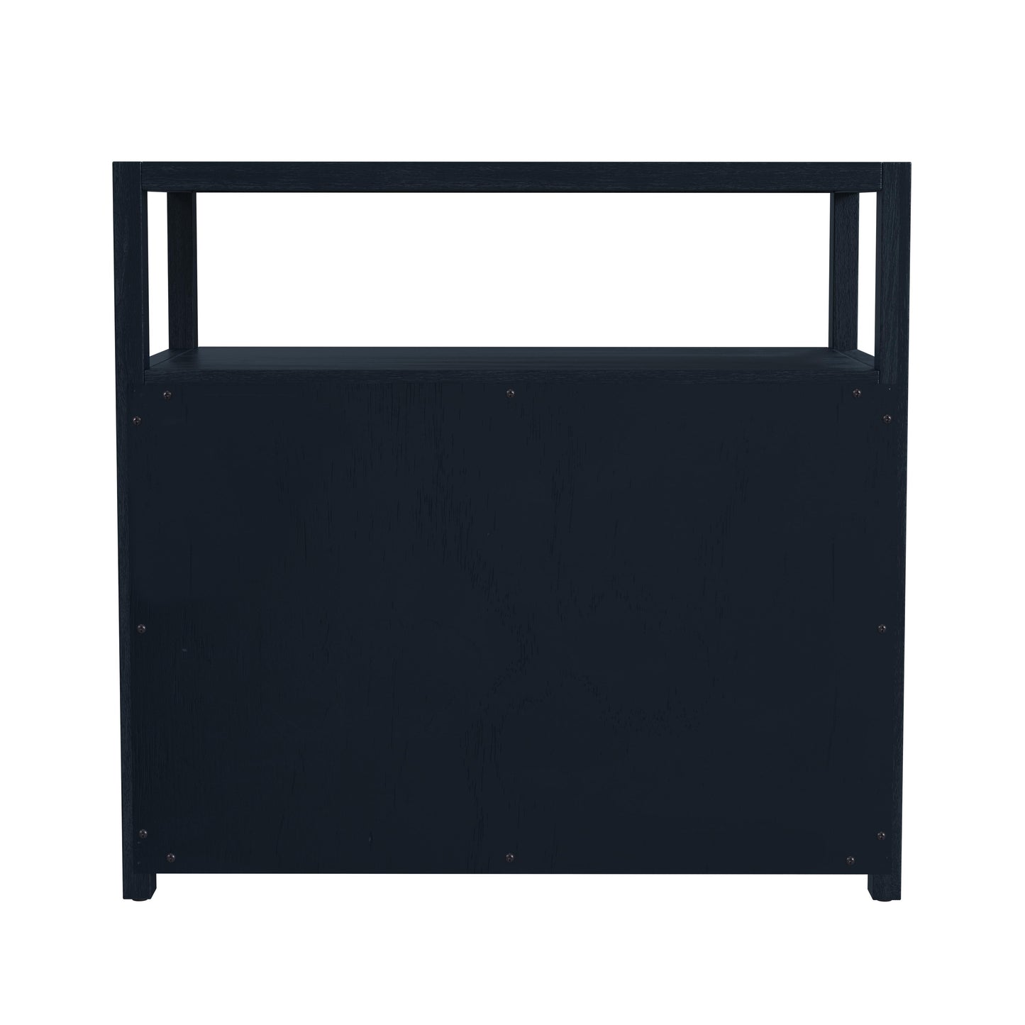 Lark 2 Drawer Wide Nightstand in Navy Blue 5670291