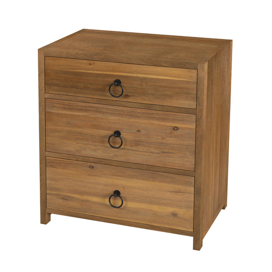 Lark Natural 3 Drawer Nightstand in Light Brown  5671312