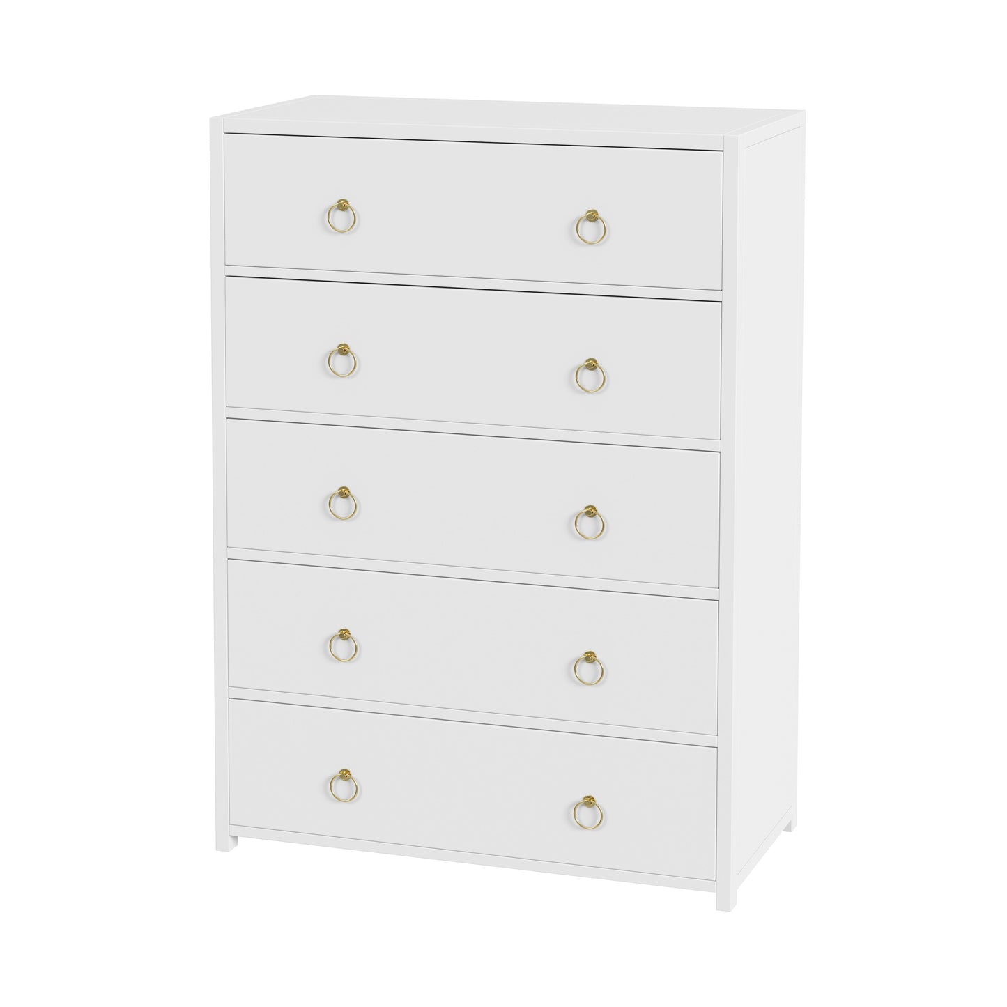 Lark 5 Drawer Dresser in White 5672304