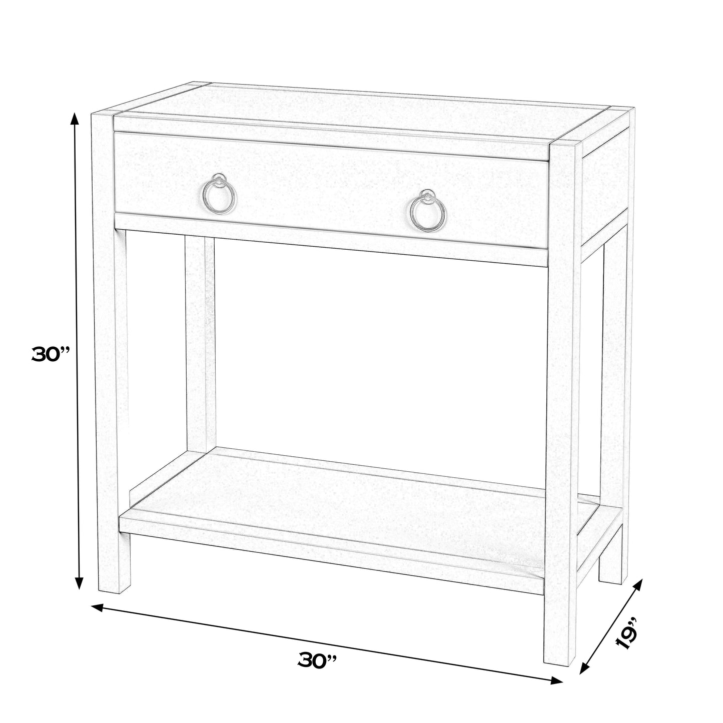 Lark 30" Wood 1-Drawer Nightstand in White 5675304