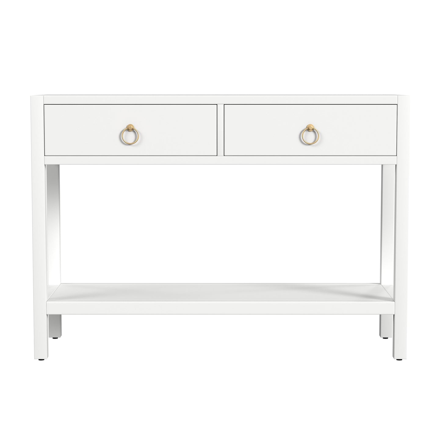 Lark 44" Wood Console Table in White 5676304