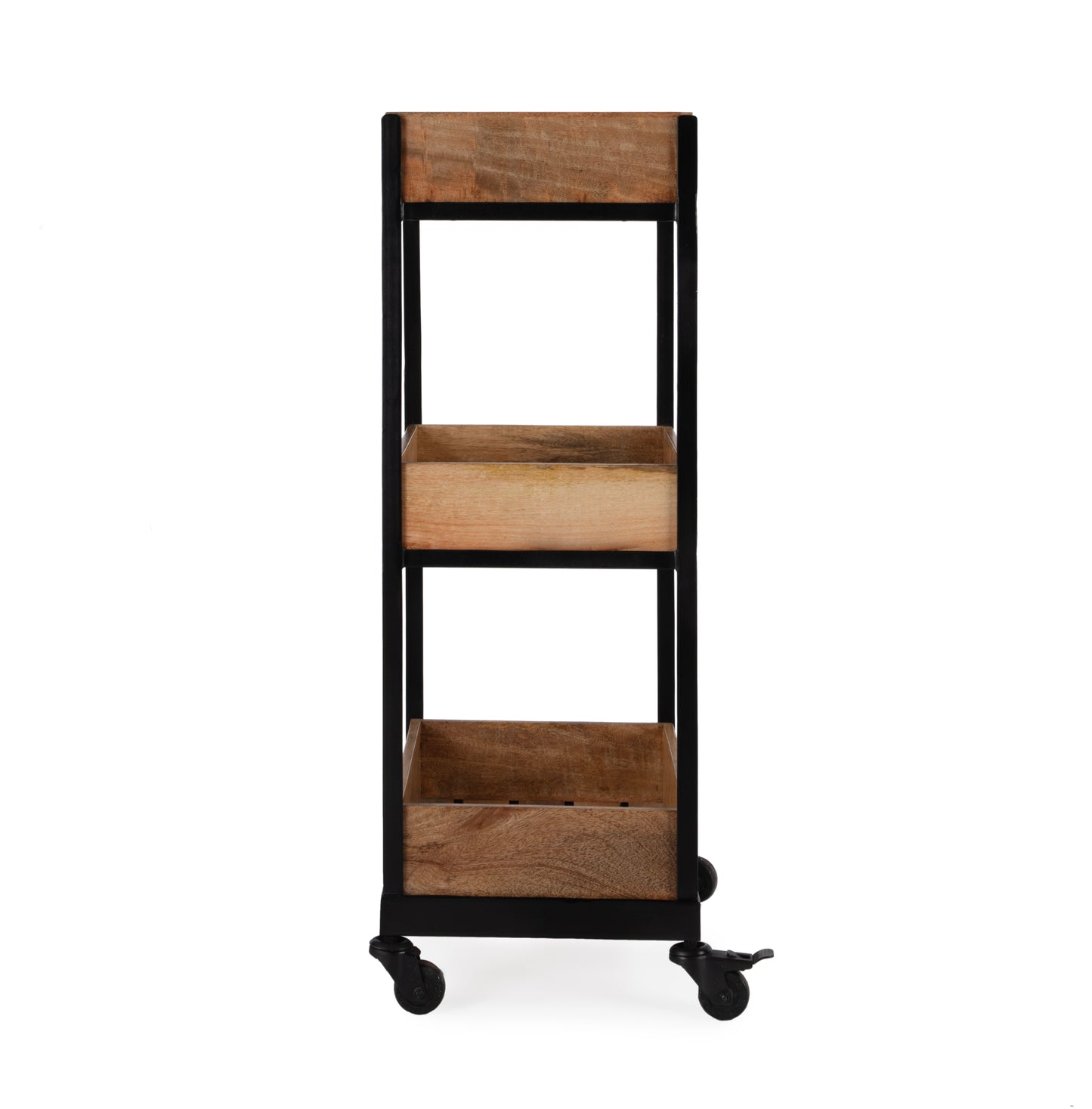 Fulham Rustic 3-Tier Serving Cart in Light Brown 5685330