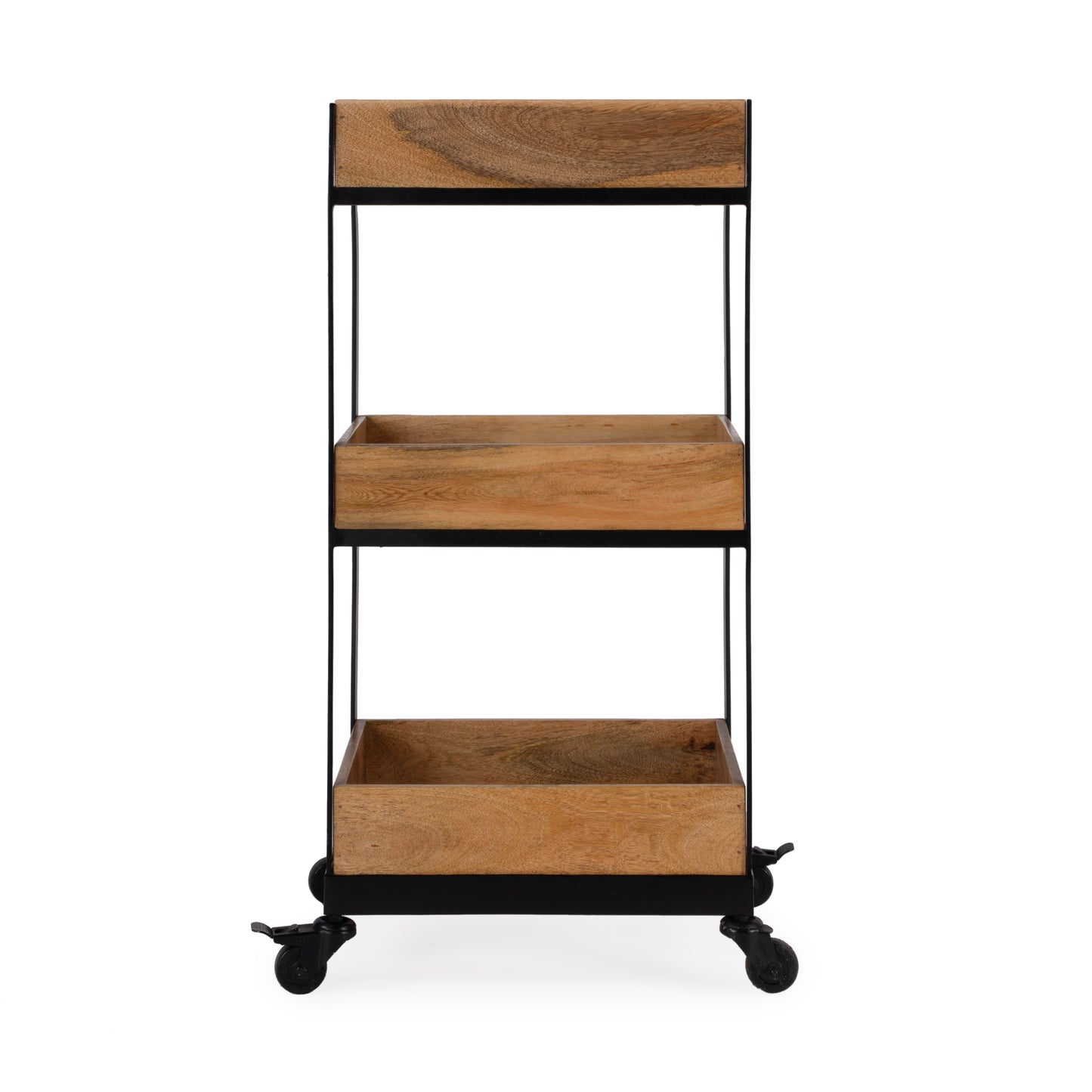 Fulham Rustic 3-Tier Serving Cart in Light Brown 5685330