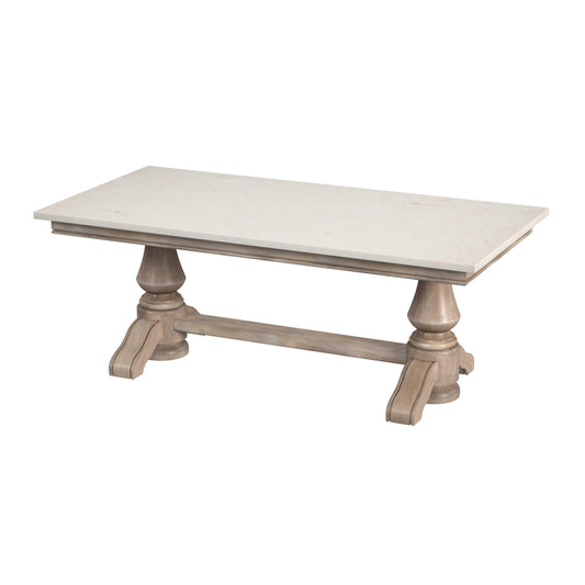 Danielle Marble Coffee Table in Tan/Beige 5692415