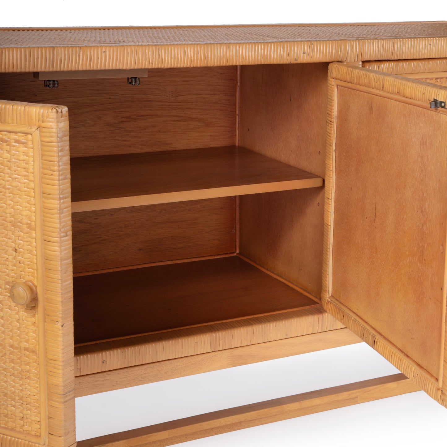 Butler Specialty Company Captiva 76 in. W Rectangular Rattan 4 Door Sideboard, Natural
