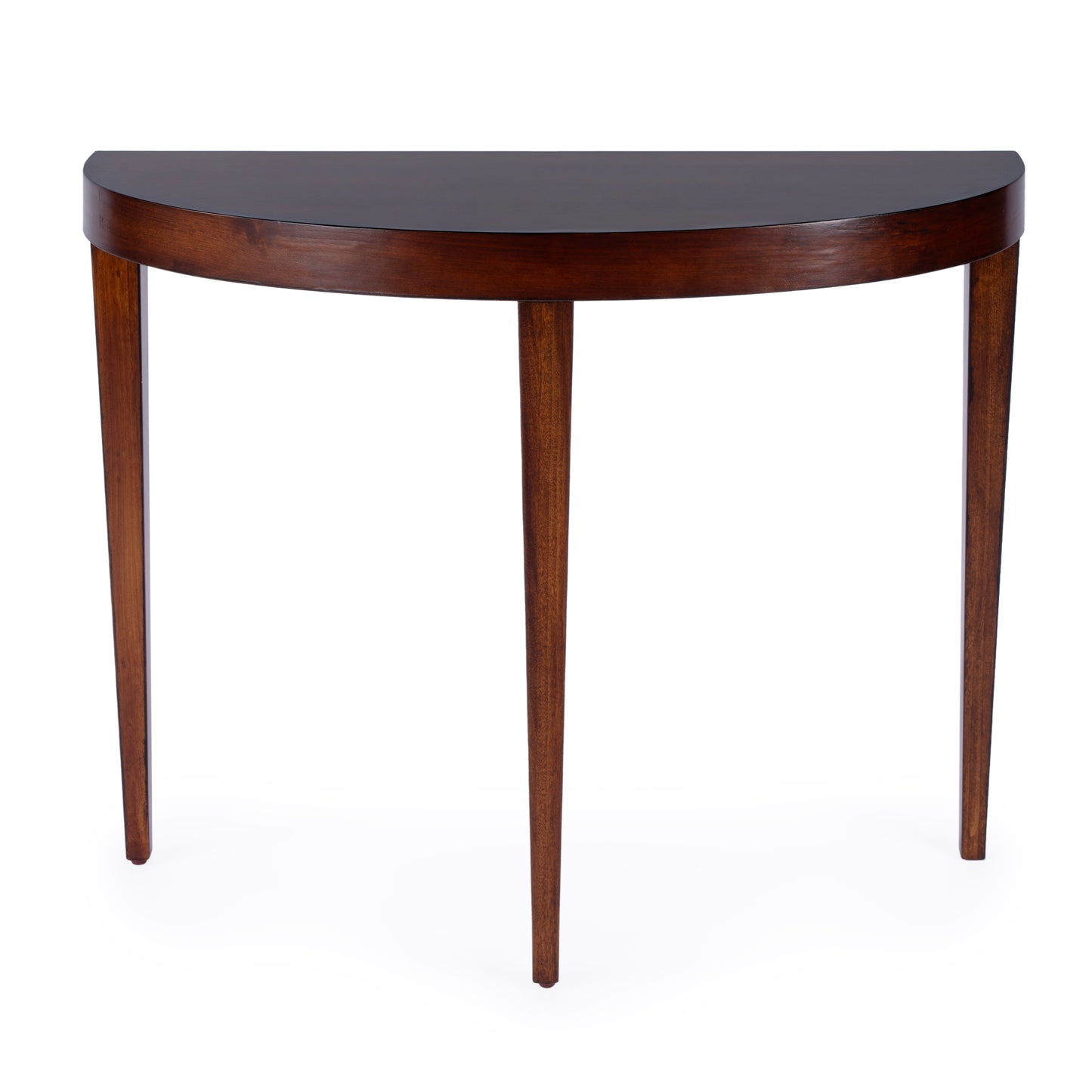 Butler Specialty Company Ingrid 36 in. W Demilune Wood Traditional Console Table, Medium Brown