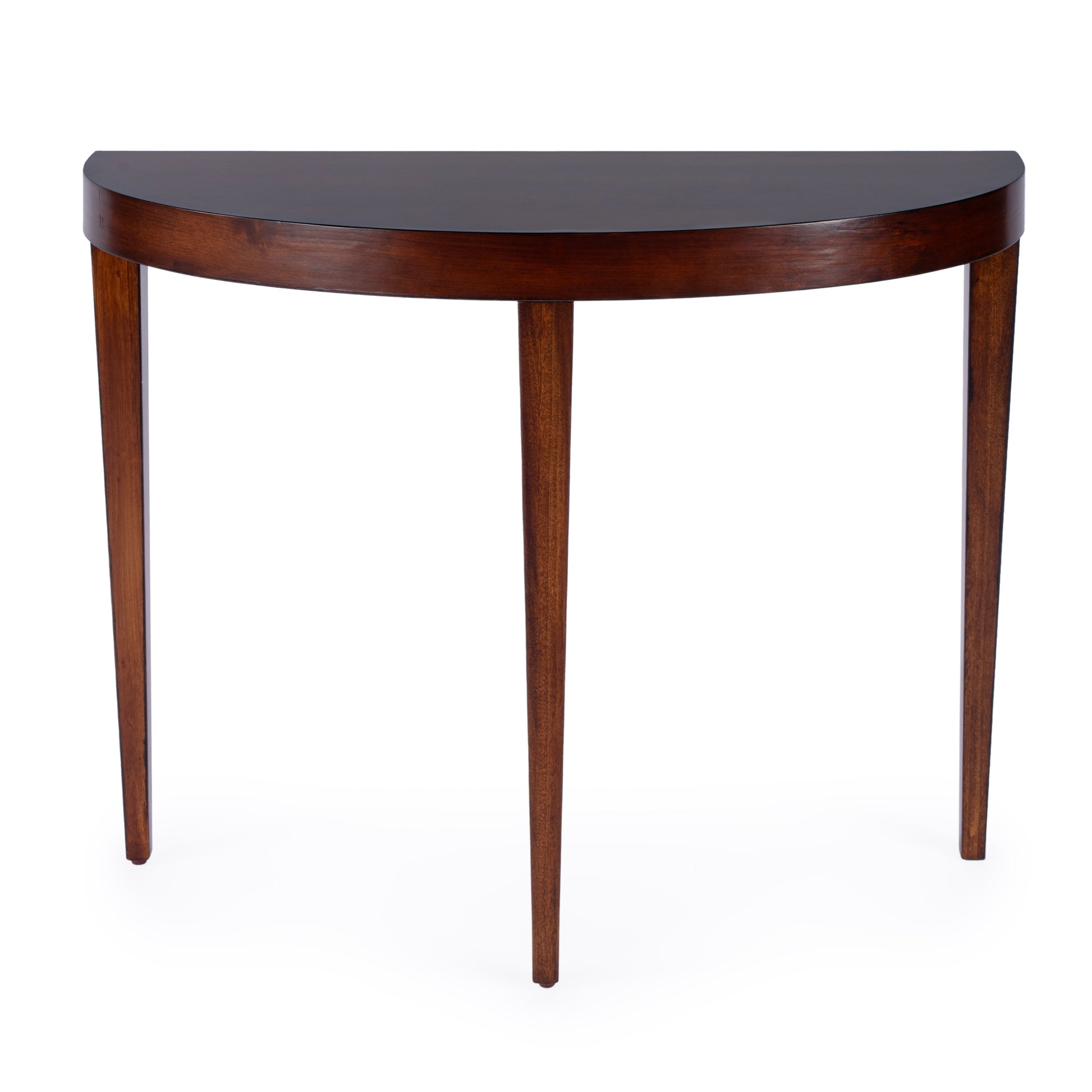 Butler Specialty Company Ingrid 36 in. W Demilune Wood Traditional Console Table, Medium Brown
