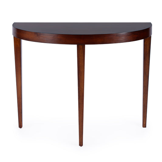 Butler Specialty Company Ingrid 36 in. W Demilune Wood Traditional Console Table, Medium Brown