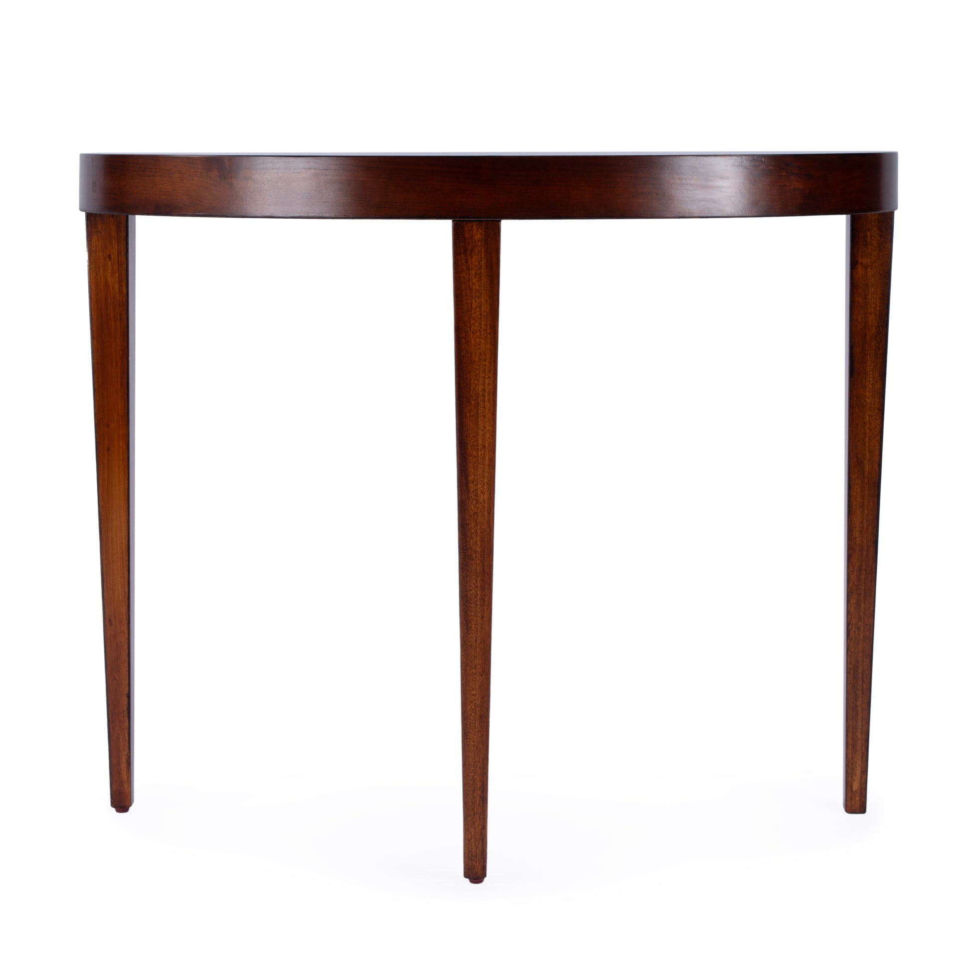 Butler Specialty Company Ingrid 36 in. W Demilune Wood Traditional Console Table, Medium Brown