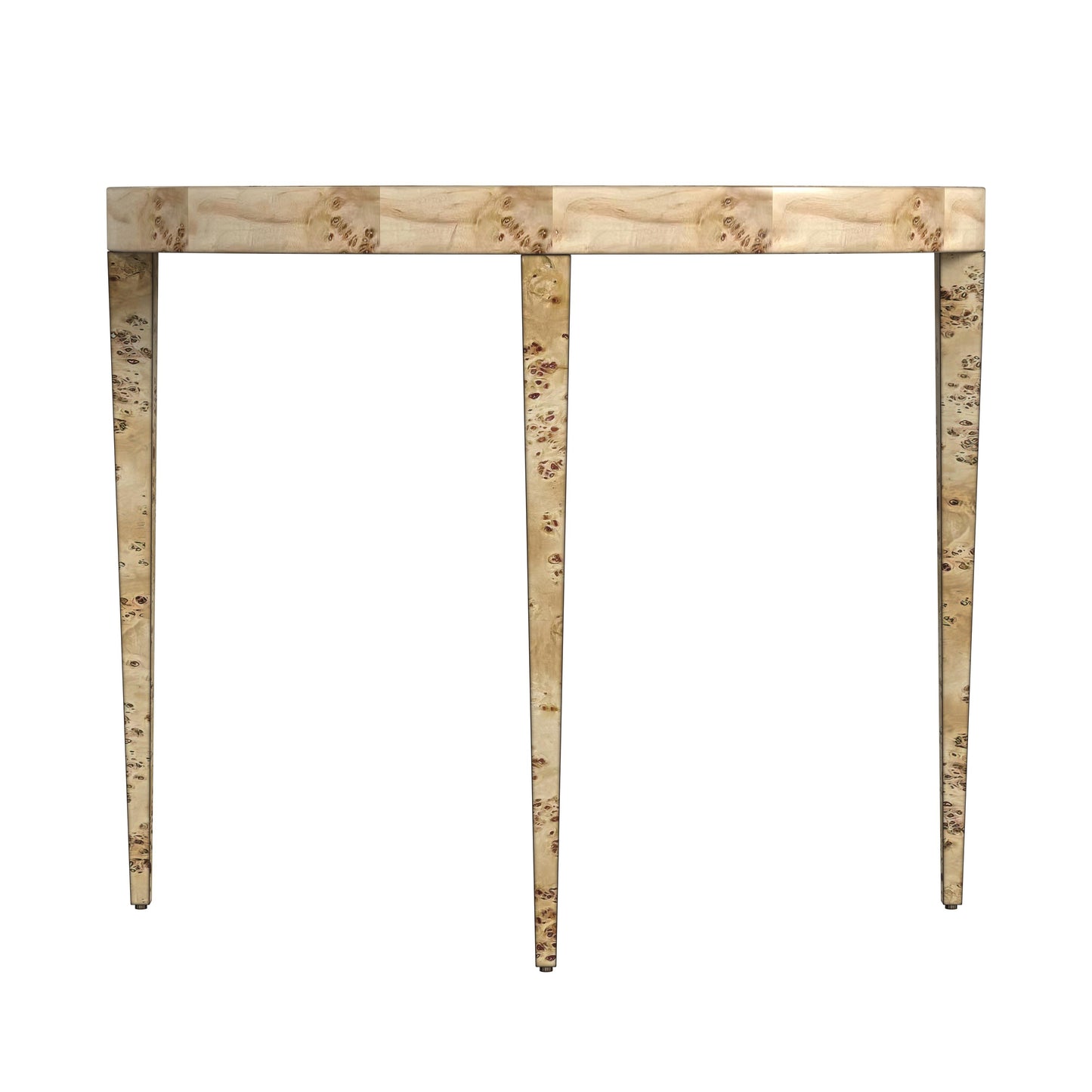 Butler Specialty Company Ingrid 36 in. W Demilune Wood Traditional Burl Console Table, Light Brown